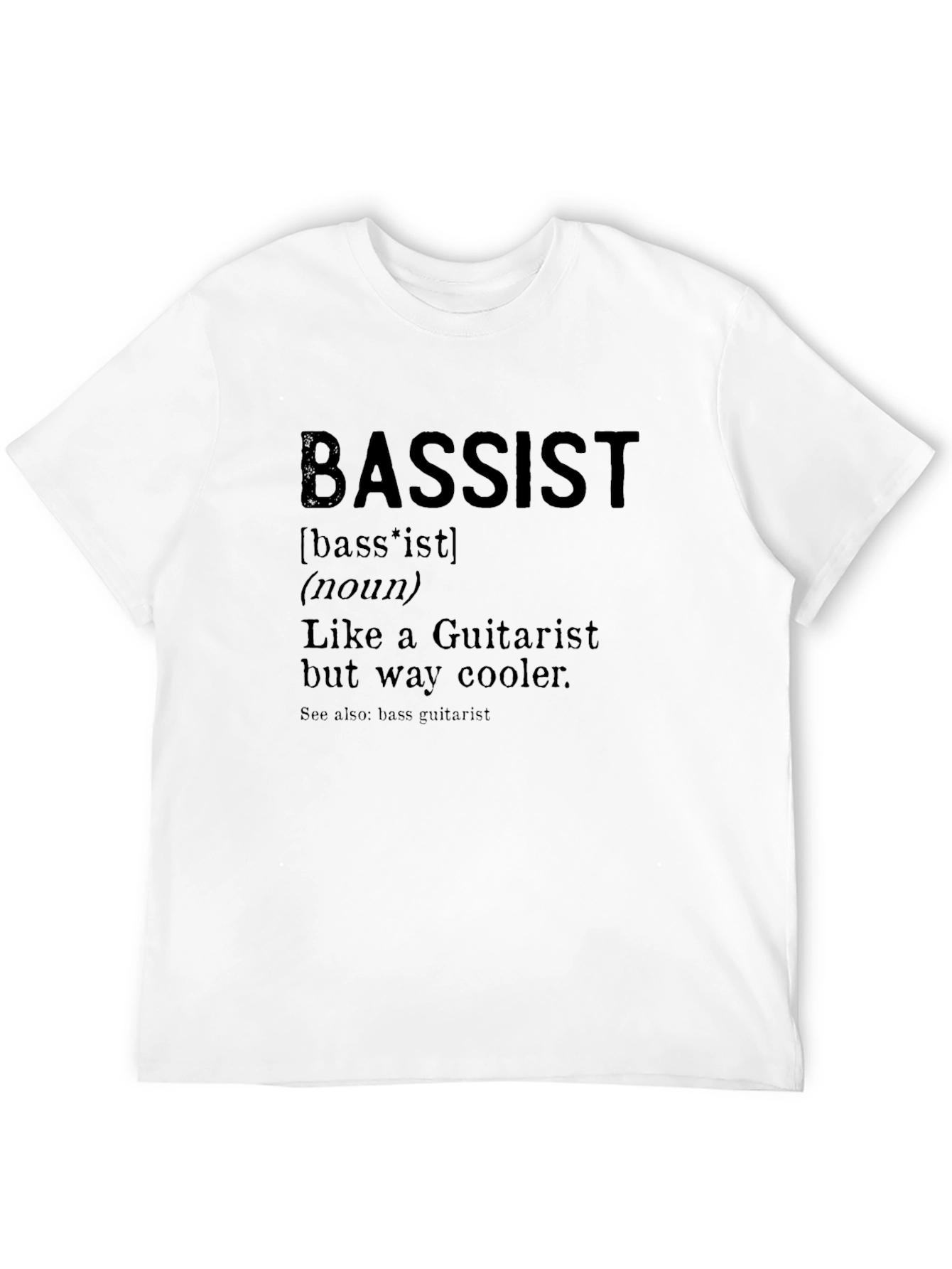 Black Bassist Definition T-Shirt - Musician Humor Tee view 12