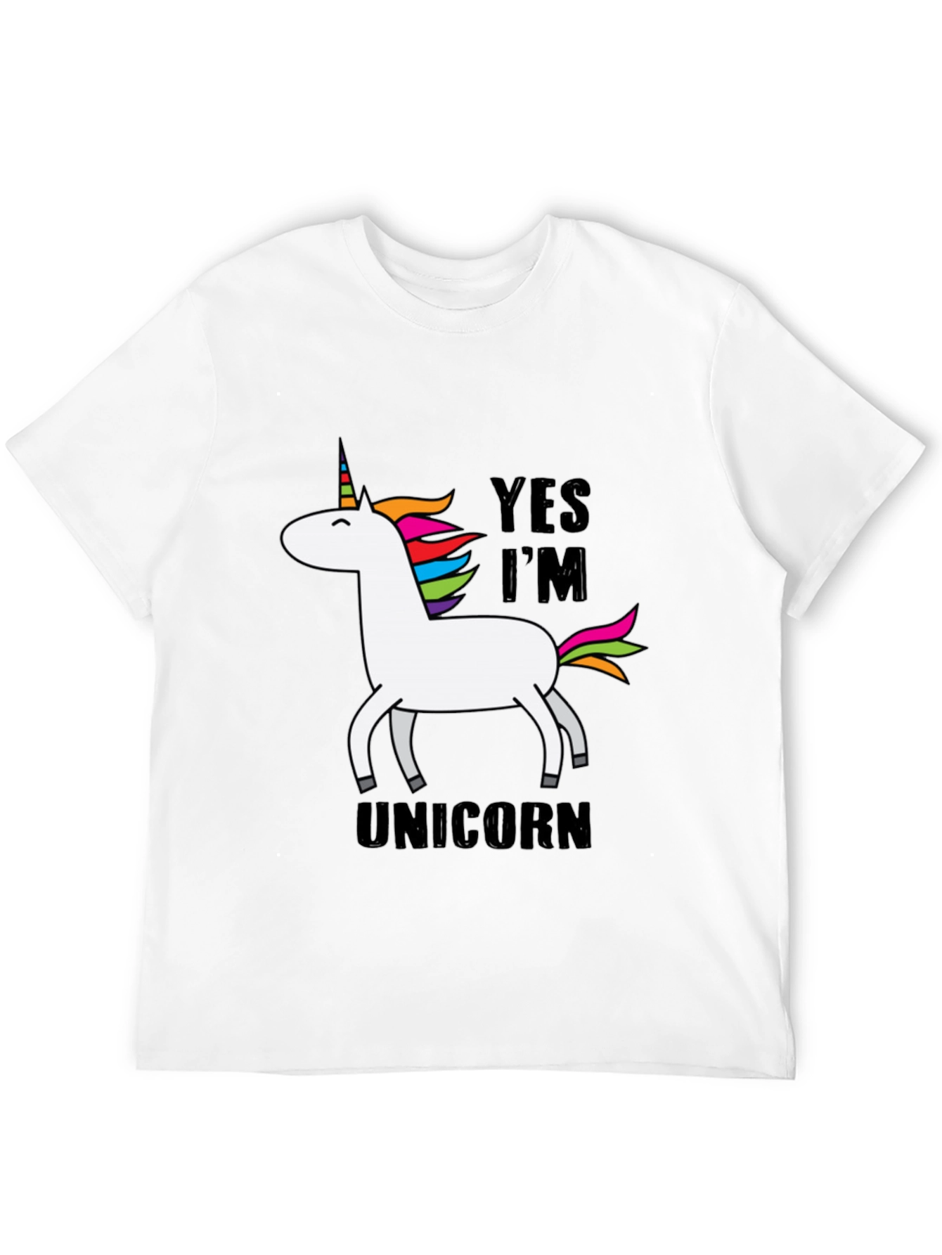 Black Yes I'm a Unicorn T-Shirt - Graphic Tee view 12
