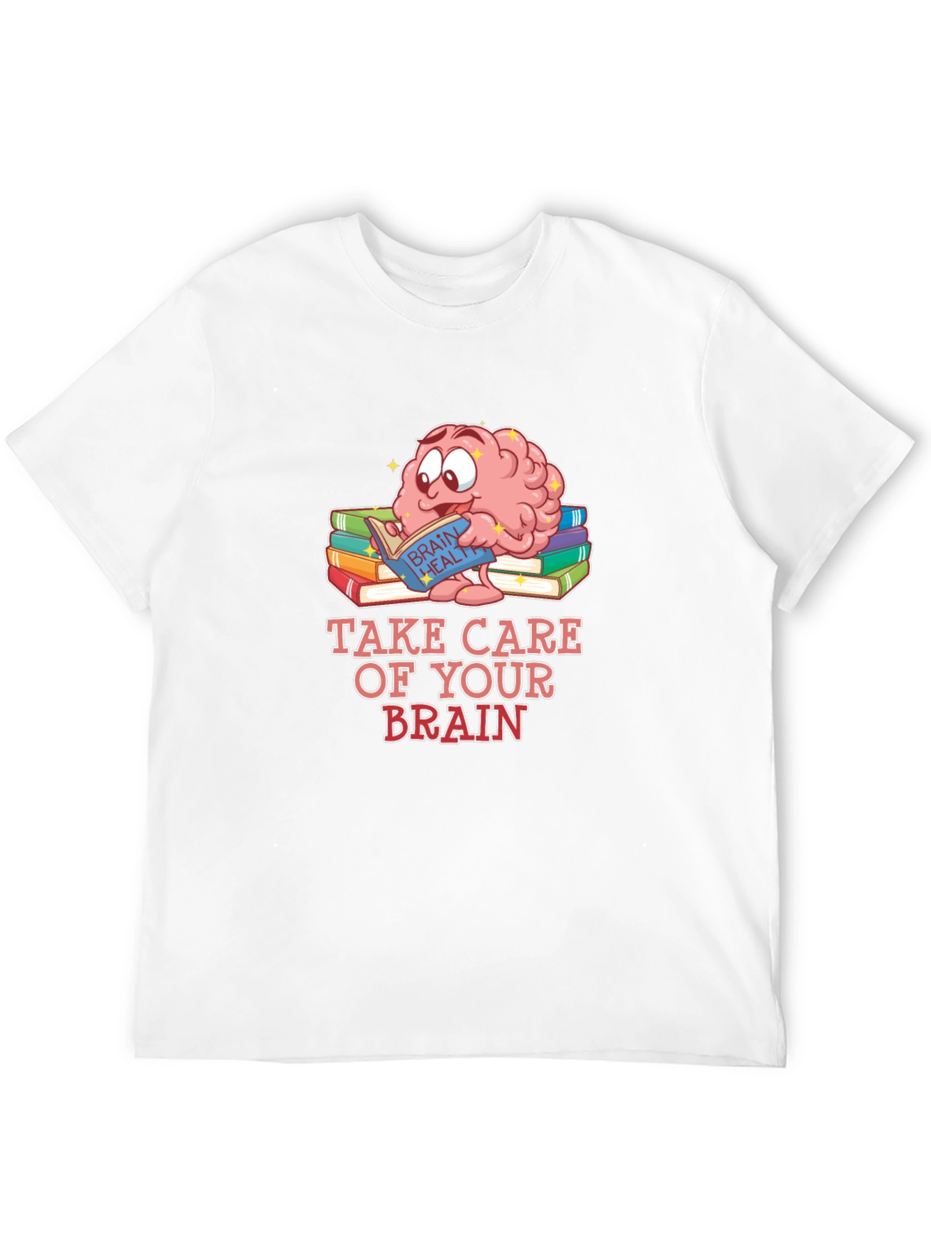 Black Take Care of Your Brain T-Shirt view 12