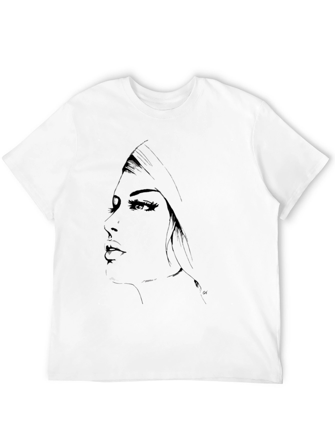 Black Elegant Woman Graphic T-Shirt view 12