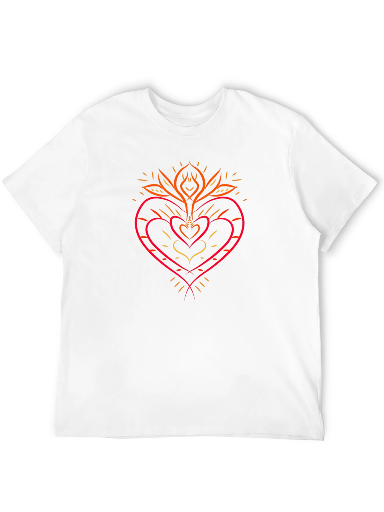 Black Heart & Lotus Graphic Tee - Stylish Black T-Shirt view 12