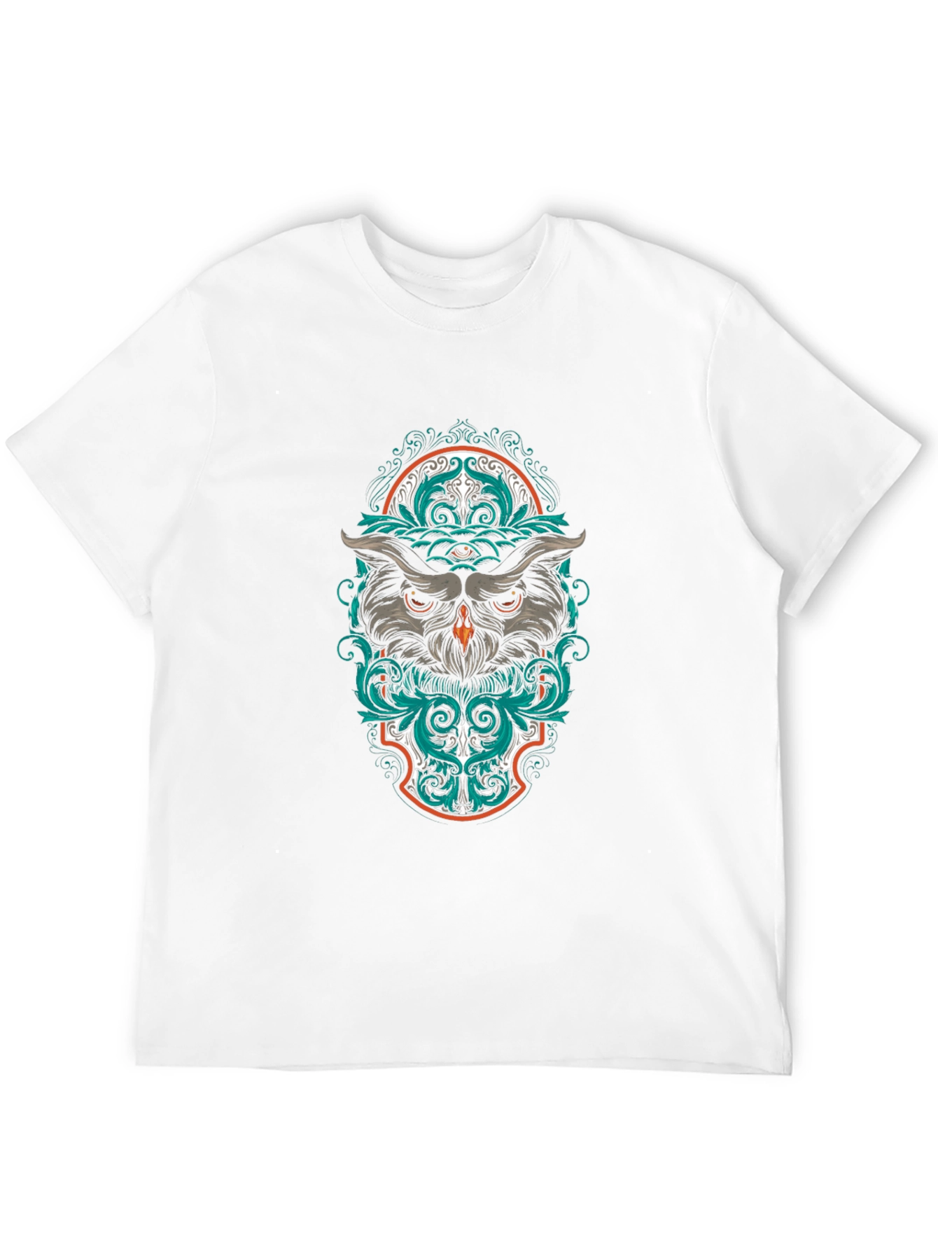 Black Owl Graphic Print Black T-Shirt view 12