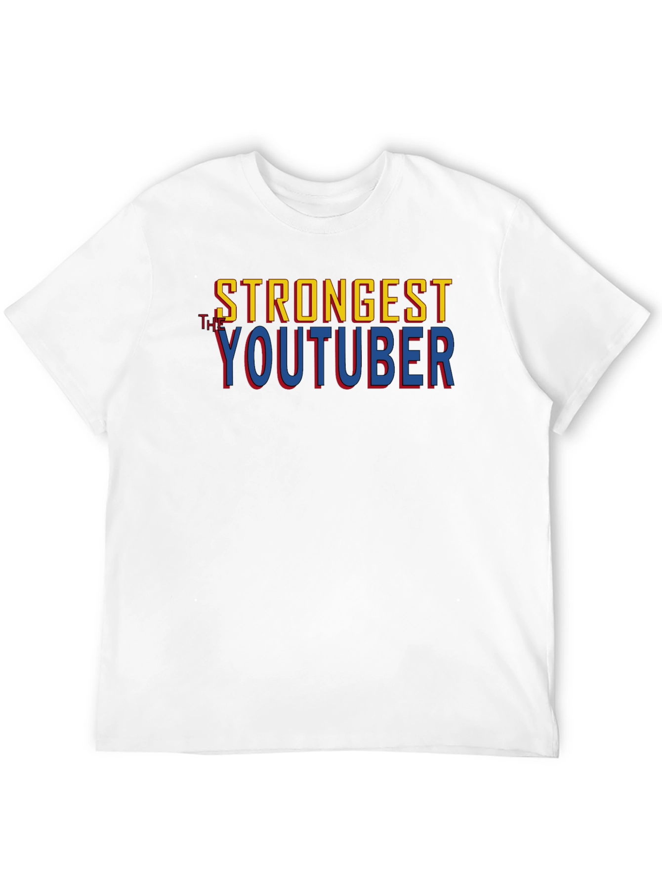 Black Strongest Youtuber T-Shirt - Black Cotton Graphic Tee view 12