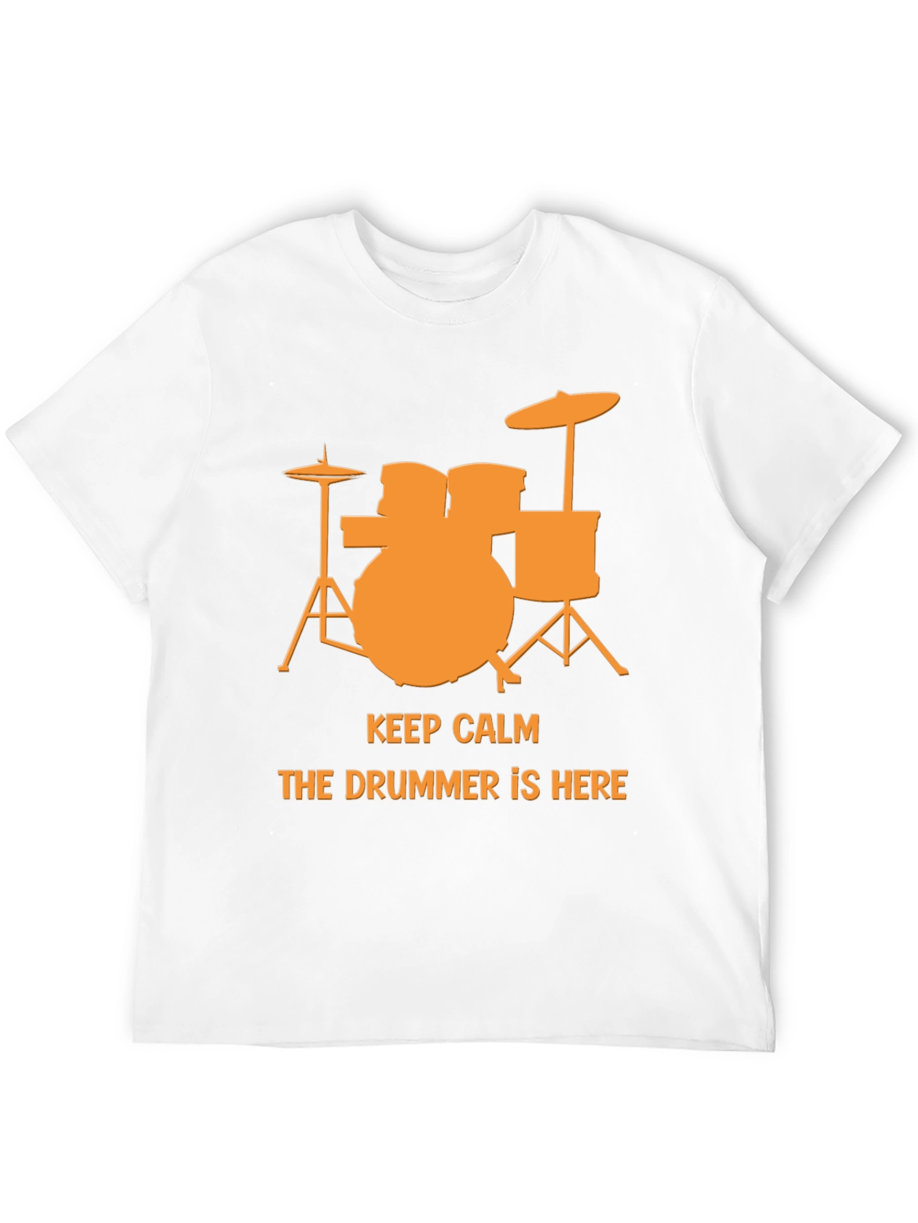 Black Keep Calm The Drummer Is Here T-Shirt view 12