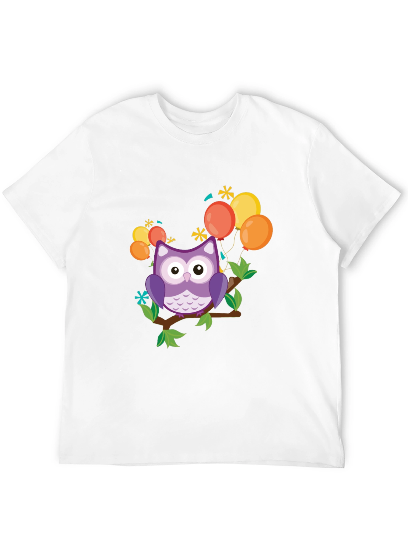Cute Owl on Branch Graphic Tee - 12