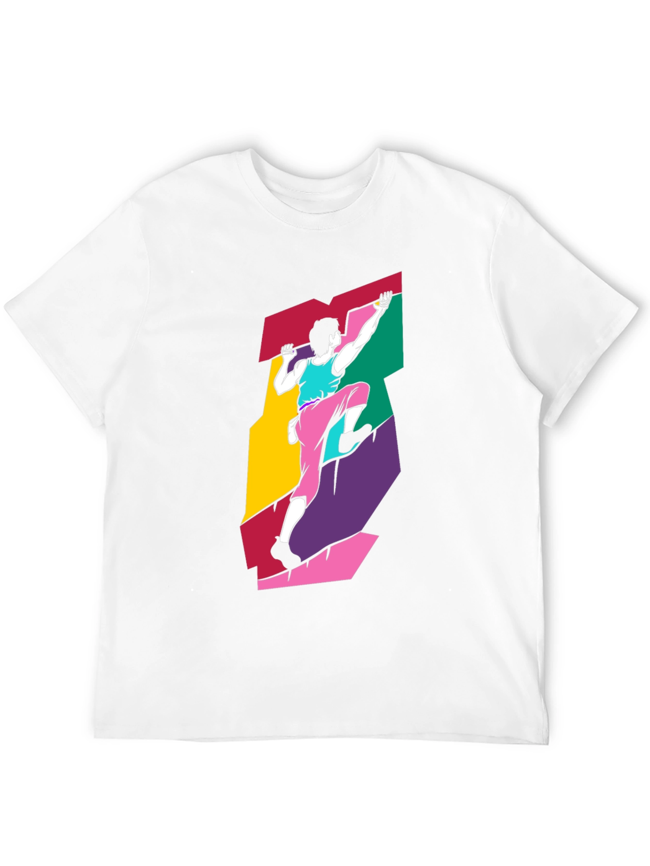 Black Retro Rock Climbing T-Shirt - Unique Graphic Tee view 12