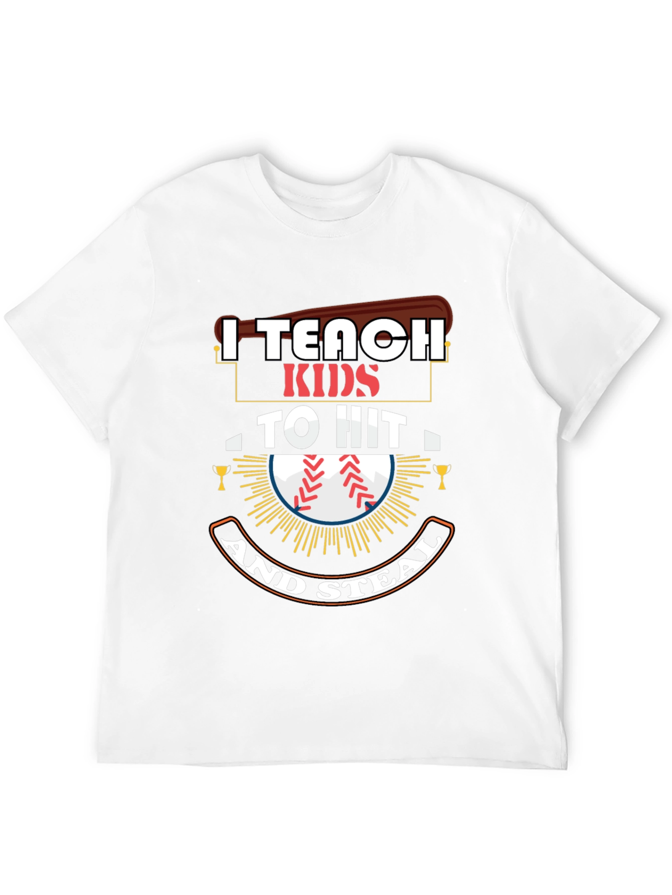 Black I Teach Kids To Hit And Steal T-Shirt view 12
