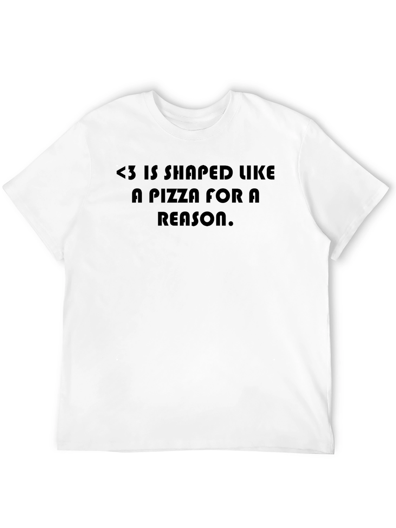 Black Pizza Shaped Love T-Shirt view 12