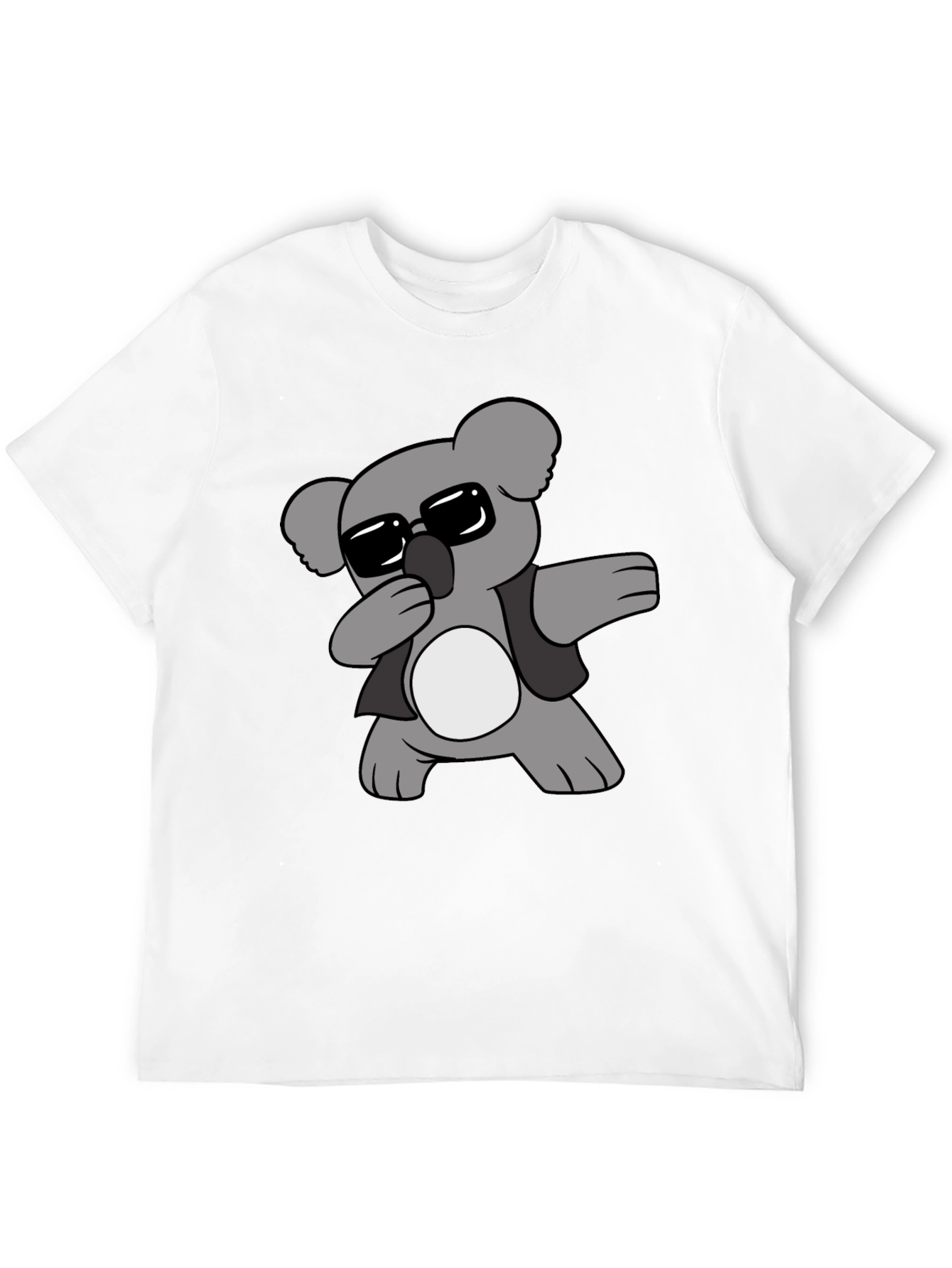 Black Cool Koala Dabbing Graphic T-Shirt view 12