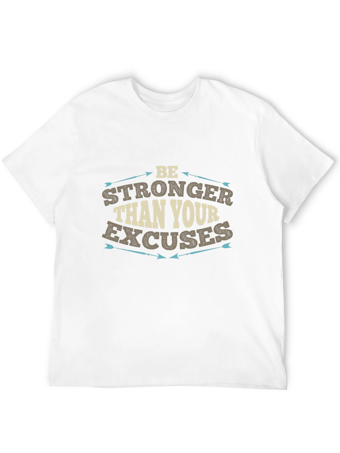 Black Motivational 'Be Stronger' Graphic Tee view 12