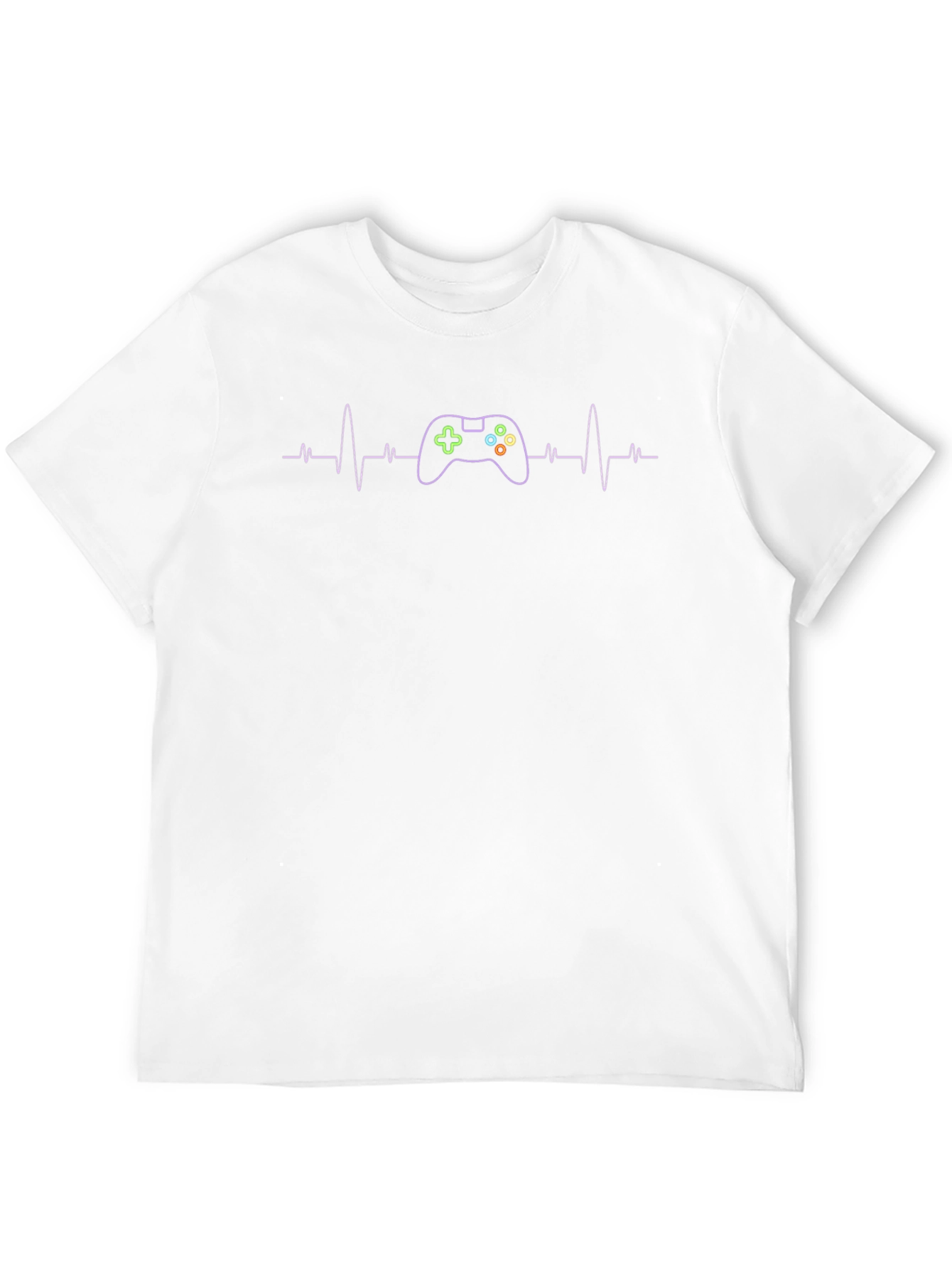 Black Gamer Heartbeat T-Shirt - Black Cotton Tee view 12