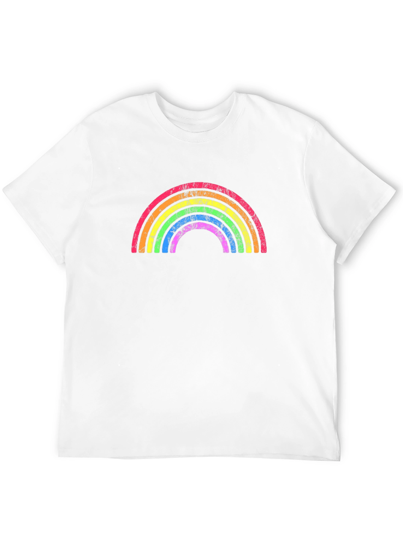 Black Rainbow Graphic Crew Neck T-Shirt view 12