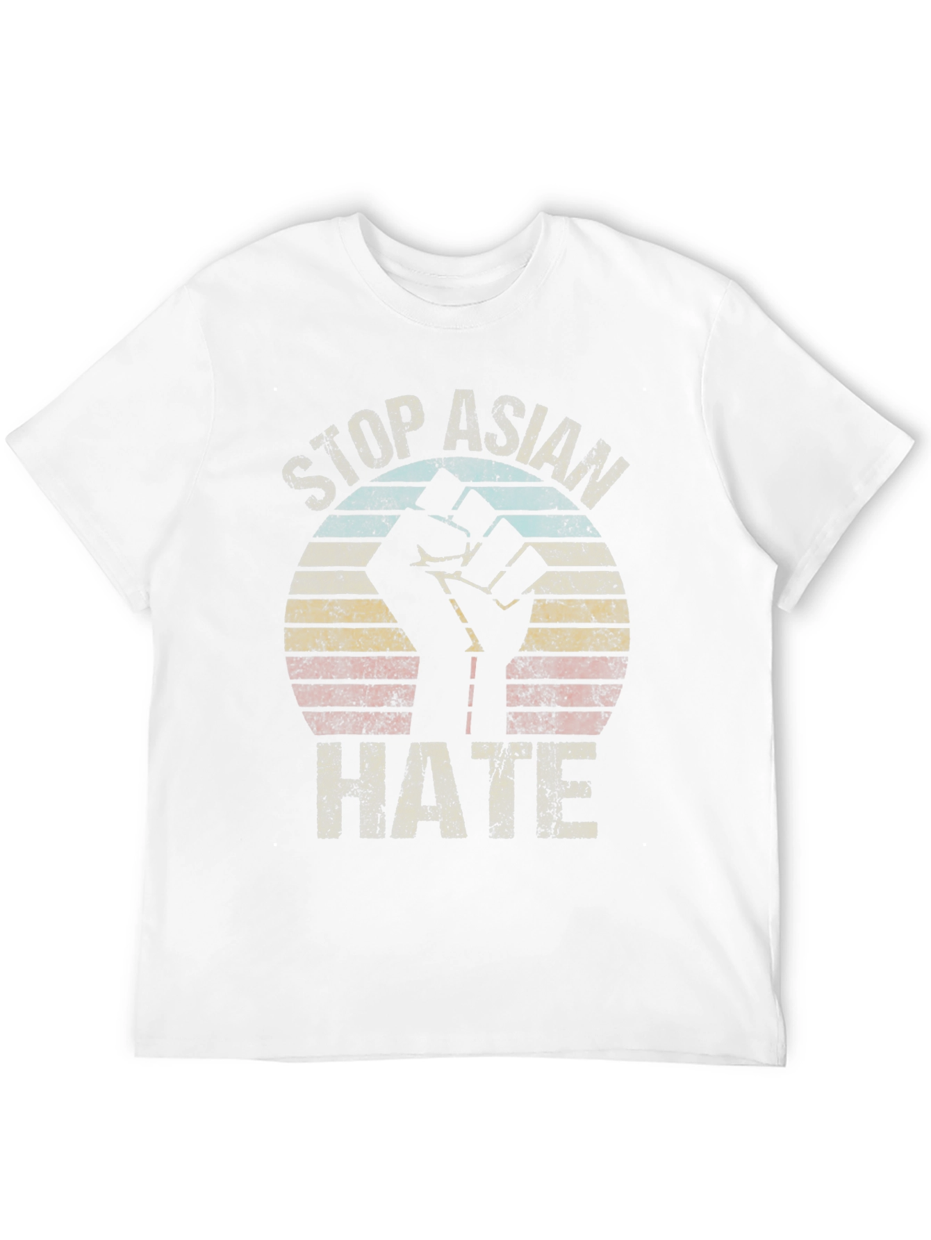 Black Stop Asian Hate T-Shirt Fist Graphic Tee Activism view 12