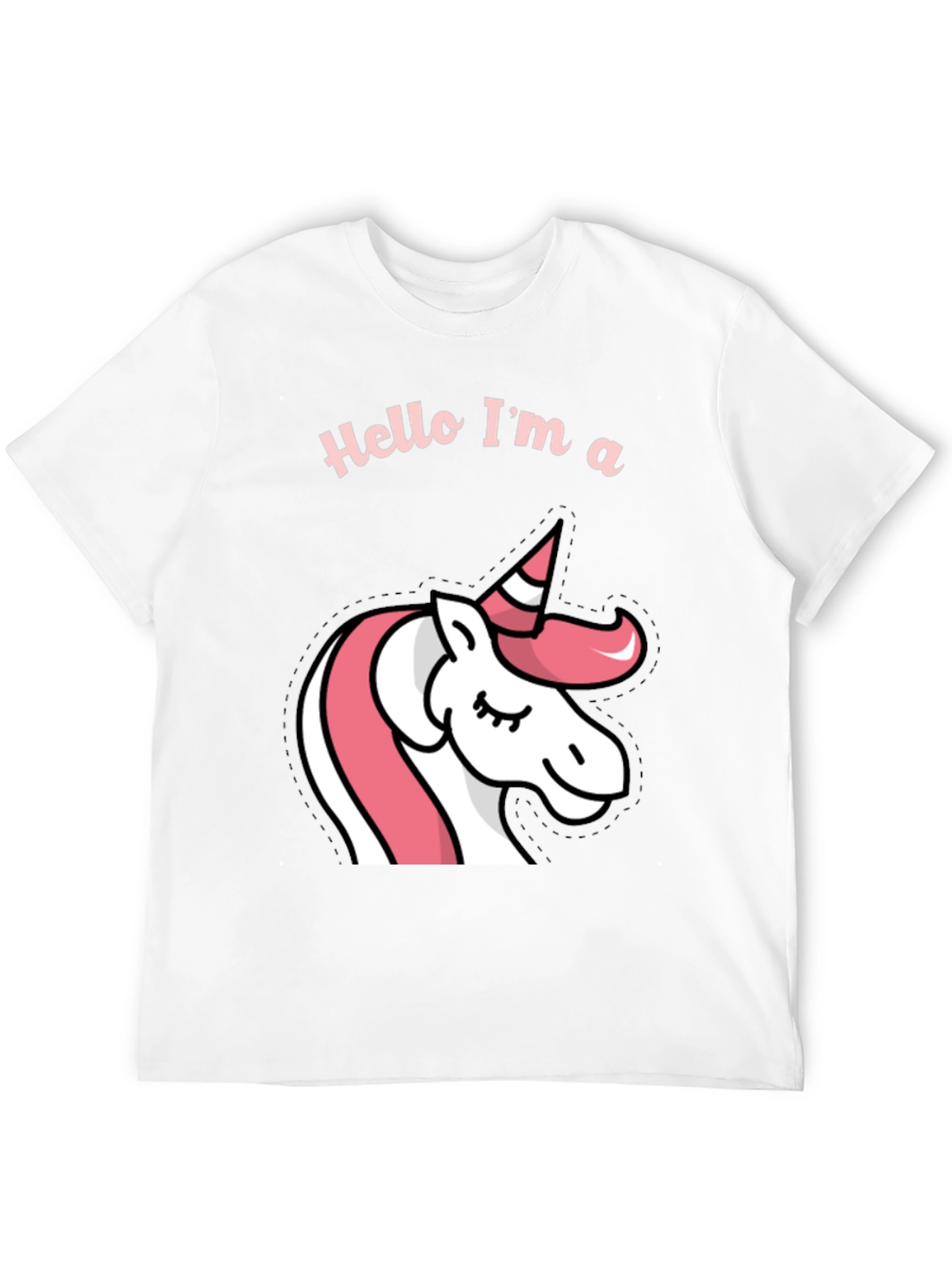 Black Hello I'm a Unicorn Black T-Shirt view 12