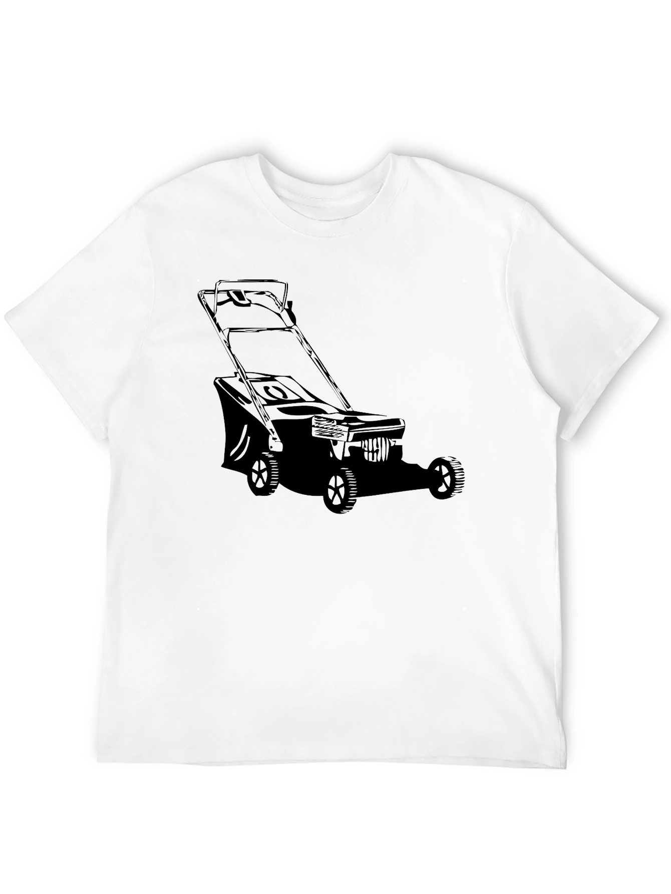 Black Lawnmower Graphic Tee - Black Cotton Blend Shirt view 12