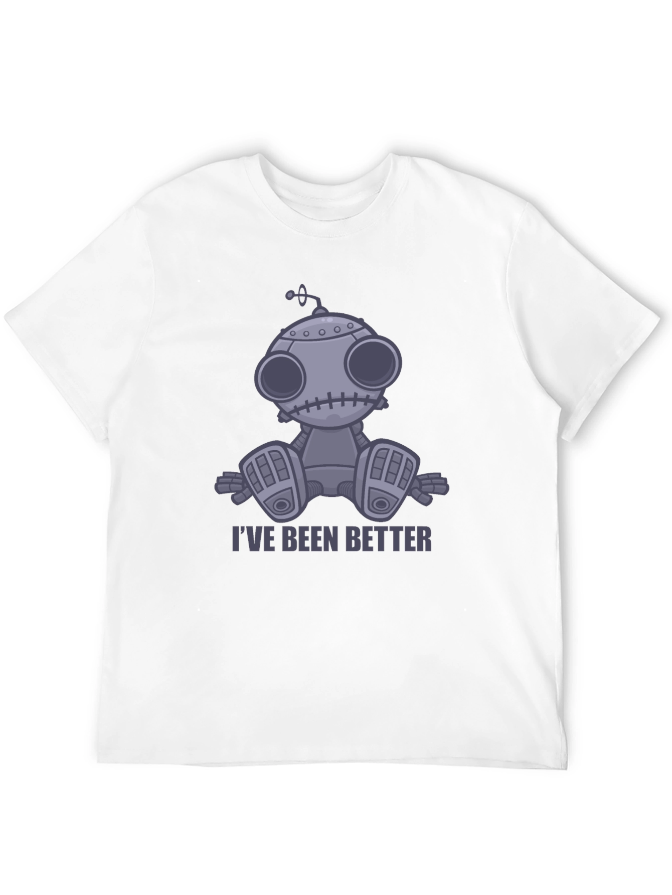 Black I've Been Better Robot T-Shirt - Unisex Graphic Tee view 12