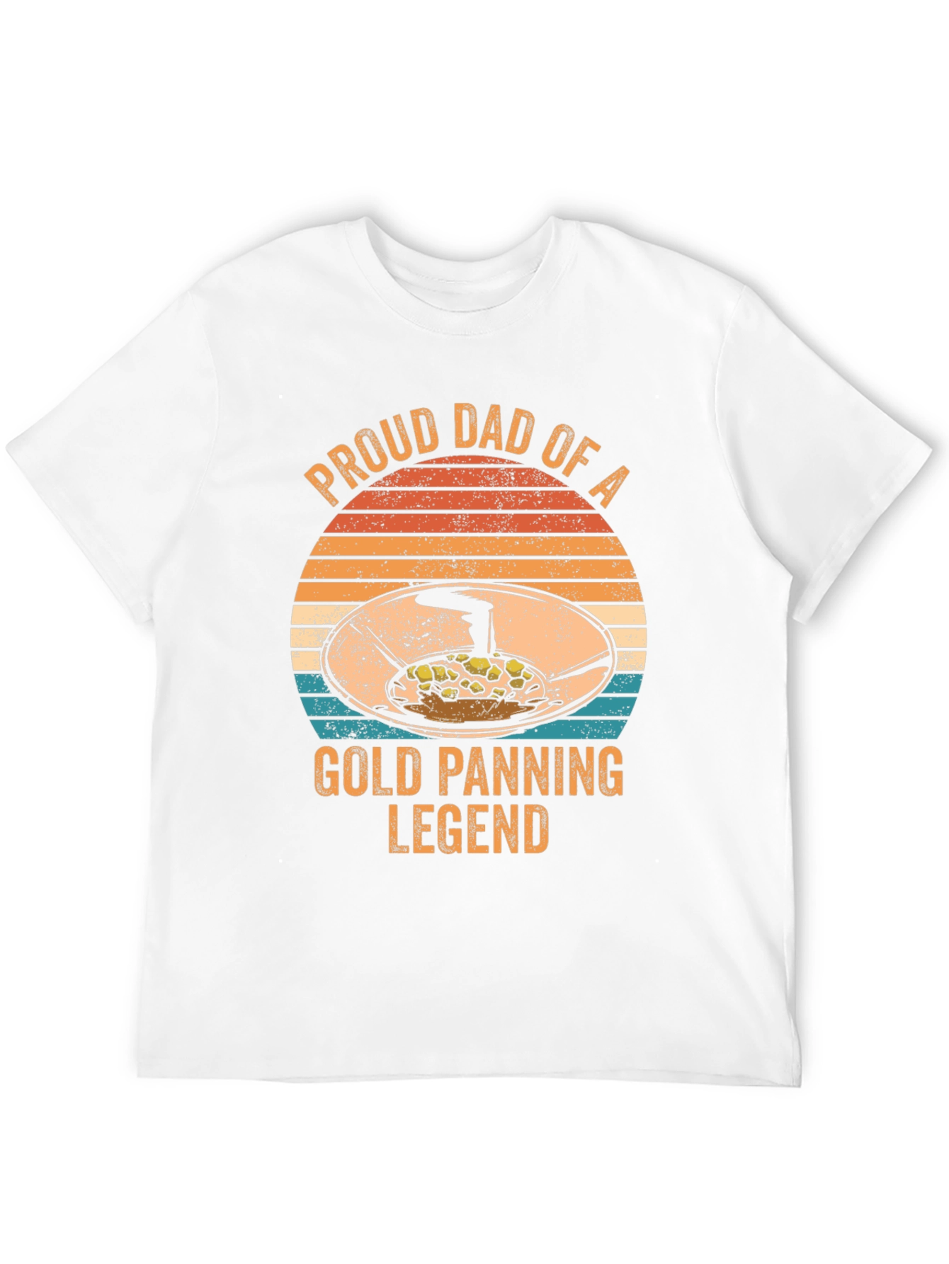 Black Proud Dad of a Gold Panning Legend T-Shirt view 12