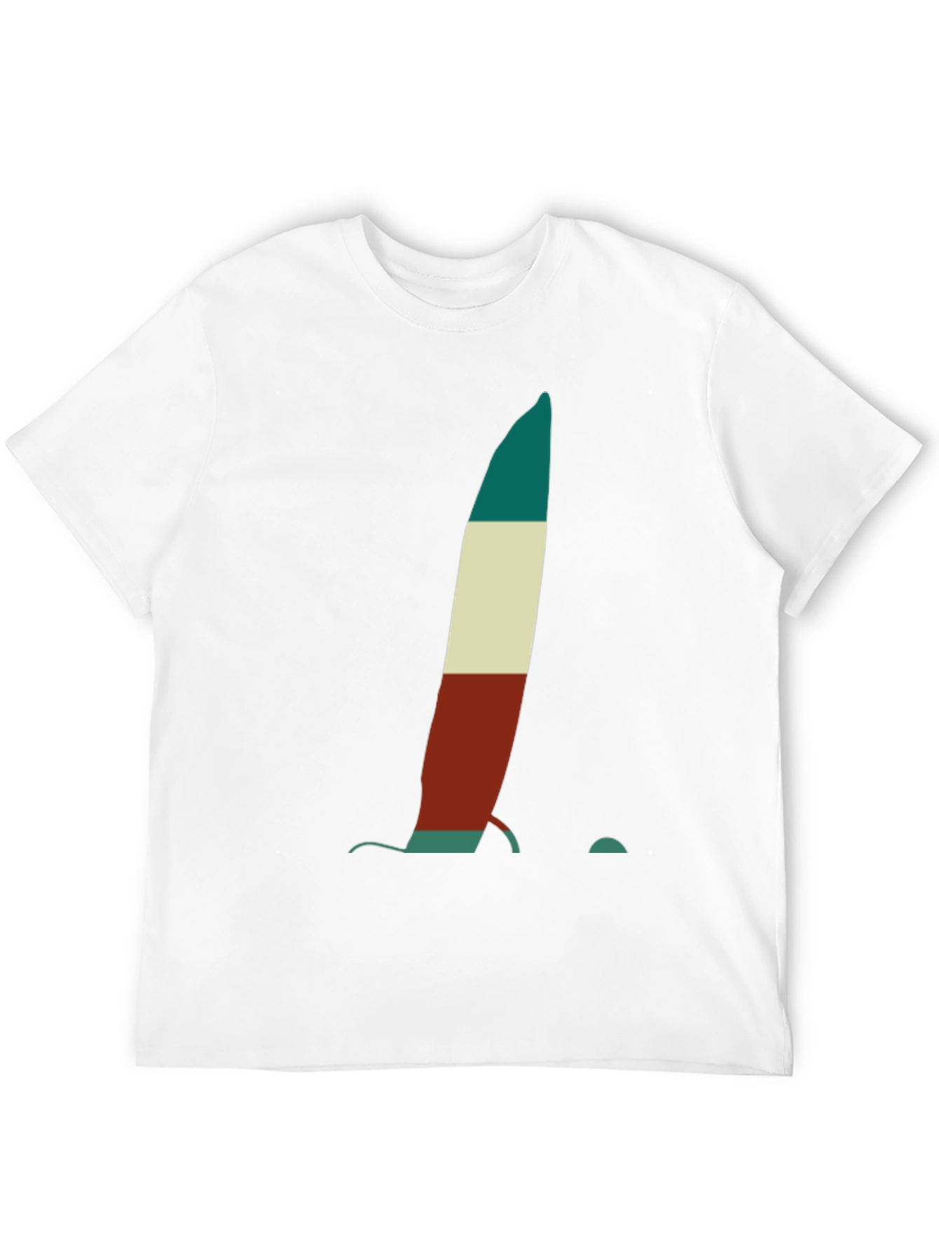 Black Abstract Sailboat Tee - Black Cotton Graphic T-Shirt view 12