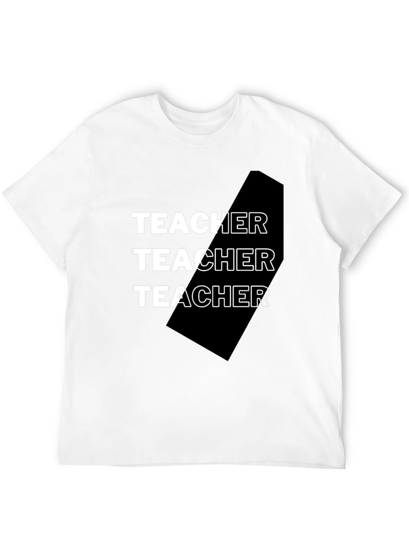 Black Teacher Graphic Tee - Black Cotton Blend T-Shirt view 12