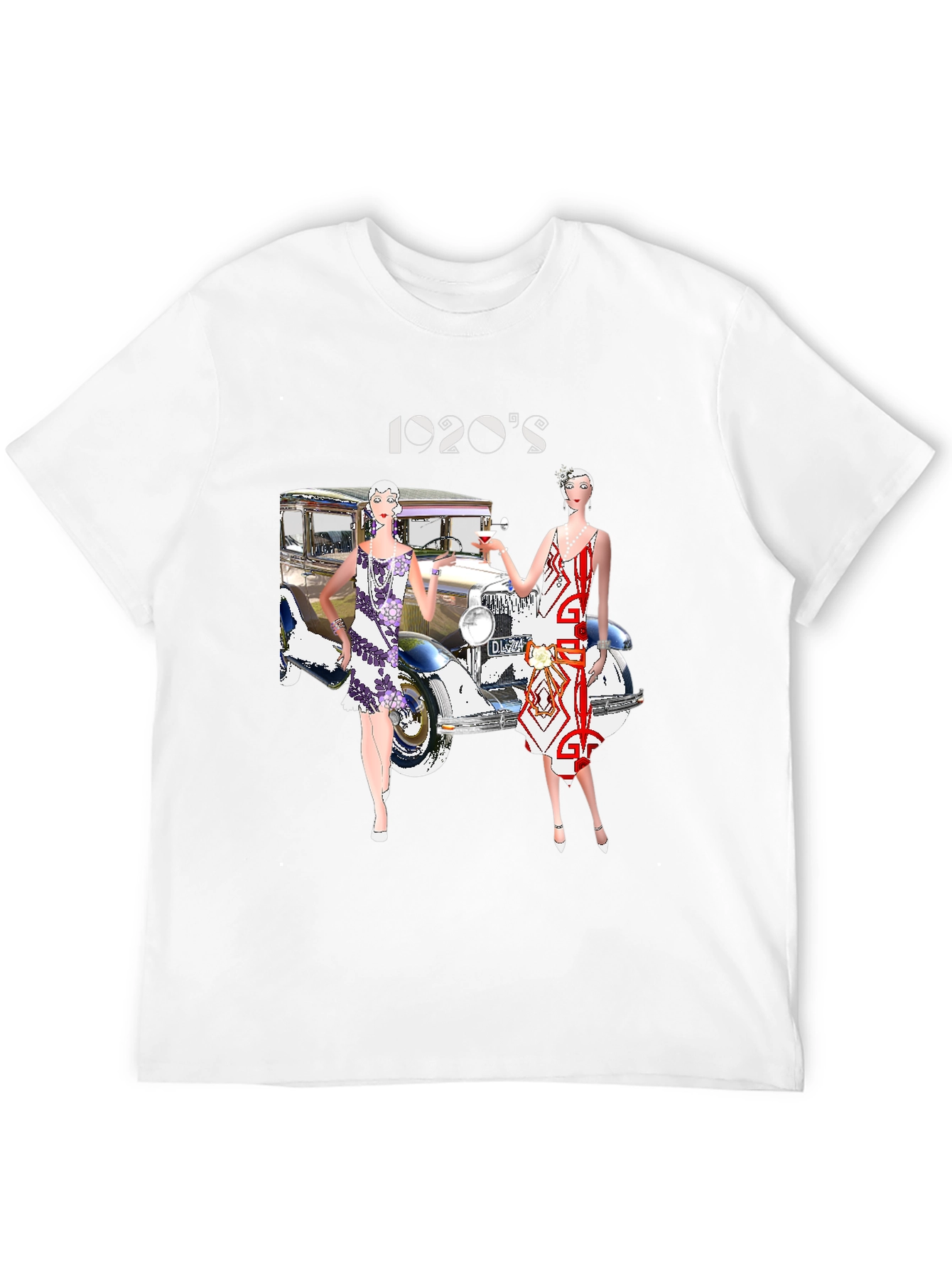 Black 1920s Fashion Tee - Gatsby Era Style view 12