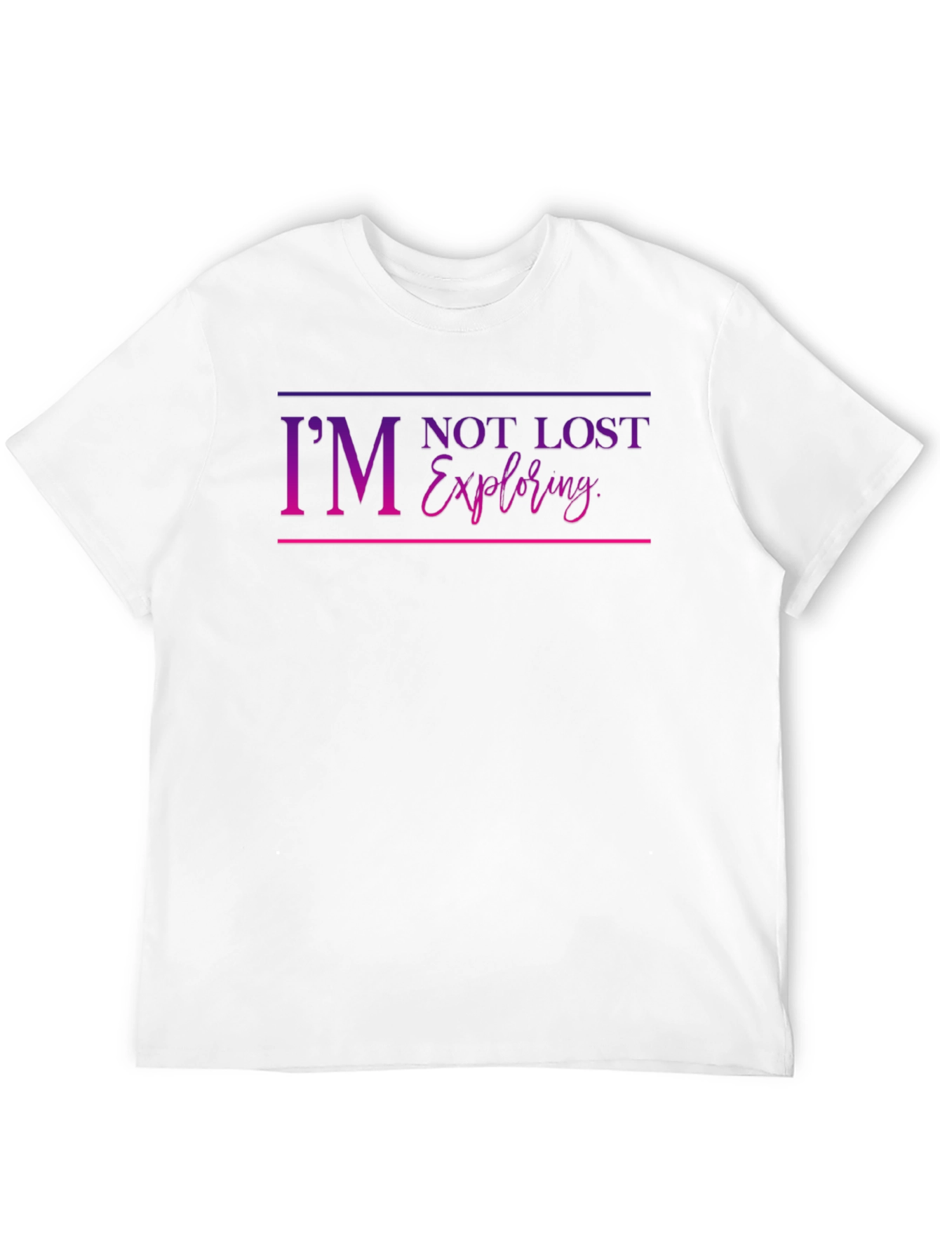 Black I'm Not Lost I'm Exploring Graphic T-Shirt view 12