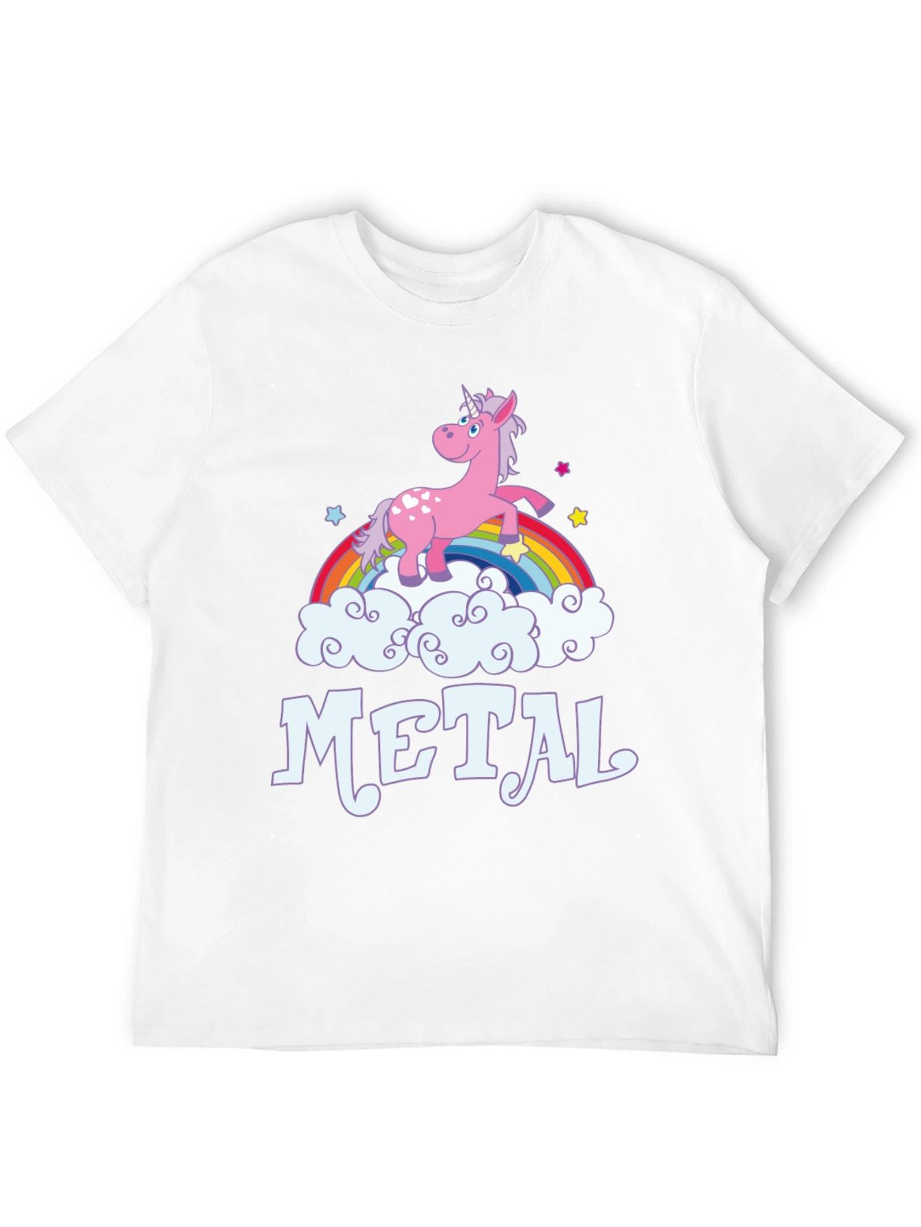 Black Unicorn Rainbow Heavy Metal T-Shirt - Black Graphic Tee view 12