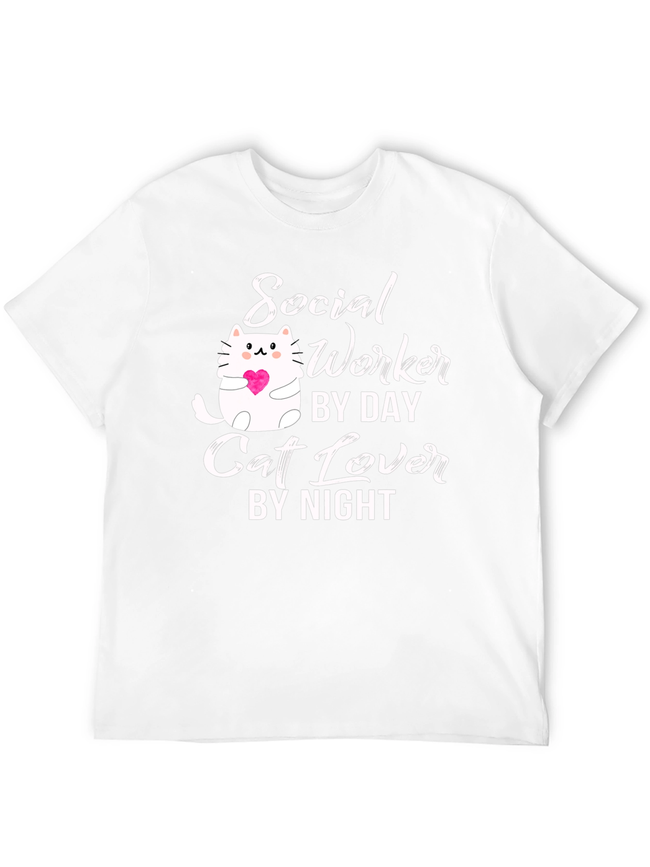 Black Social Worker Cat Lover T-Shirt view 12