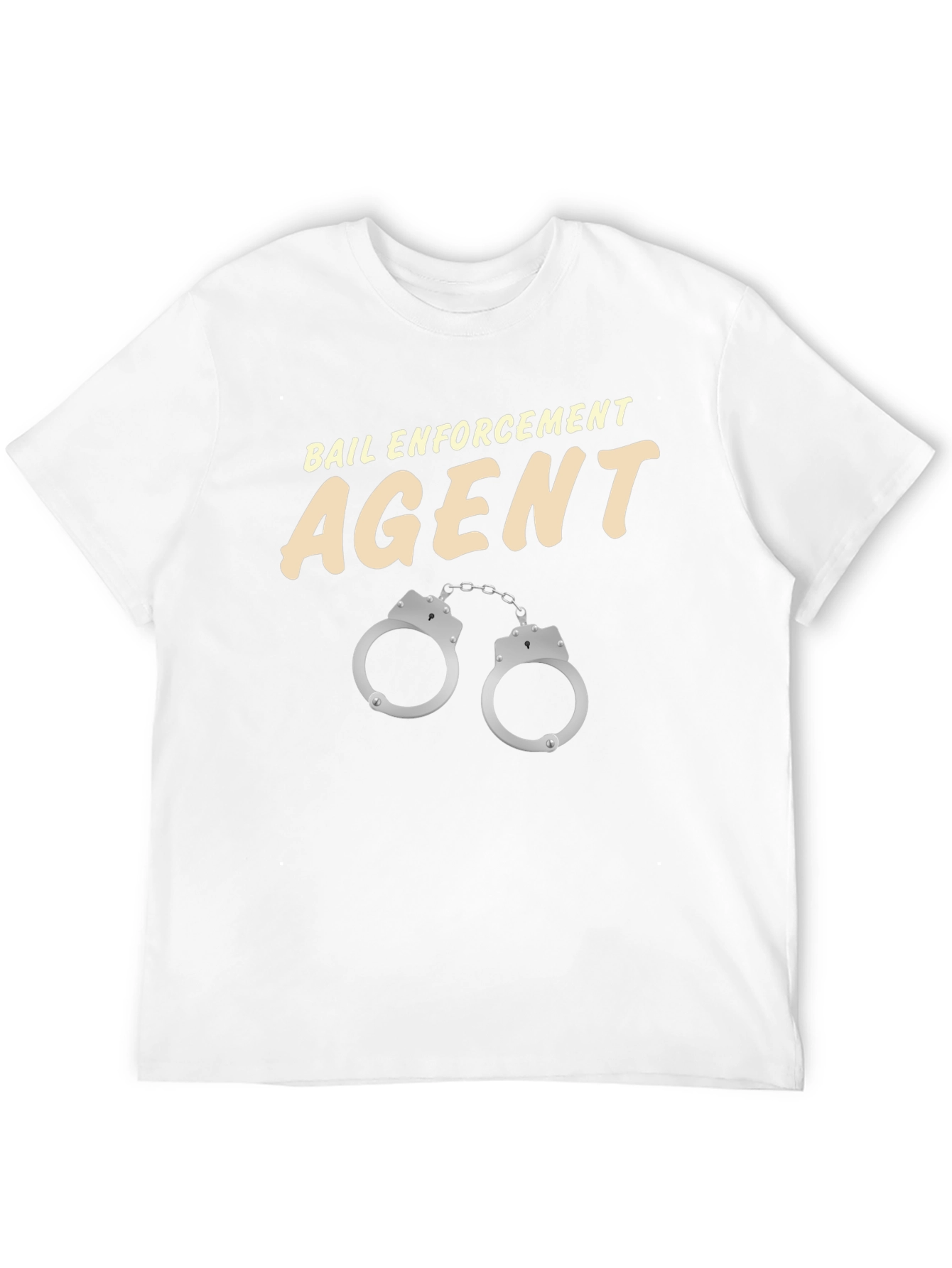Black Bail Enforcement Agent T-Shirt Funny Handcuffs Design view 12