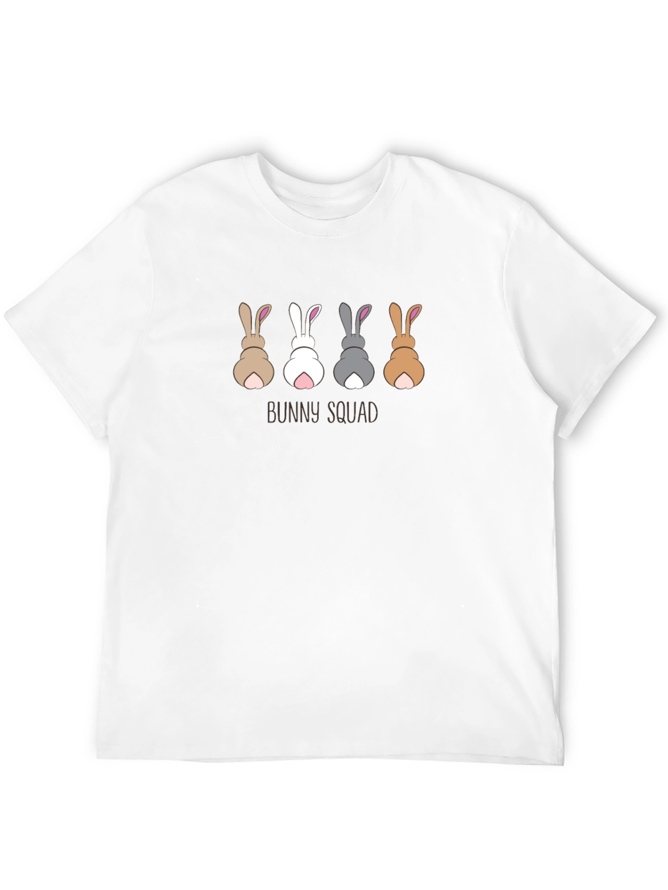 Camiseta Negra "Bunny Squad" Diseño Divertido