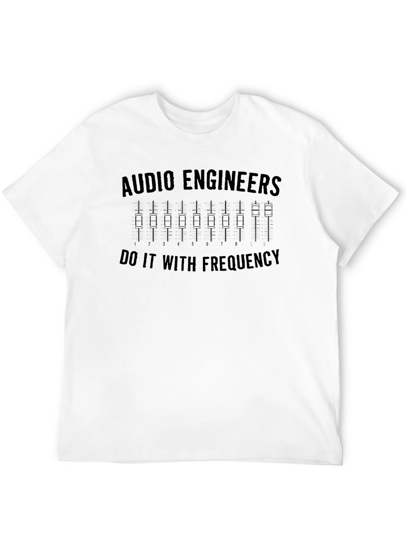 Black Audio Engineers Frequency Graphic T-Shirt view 12