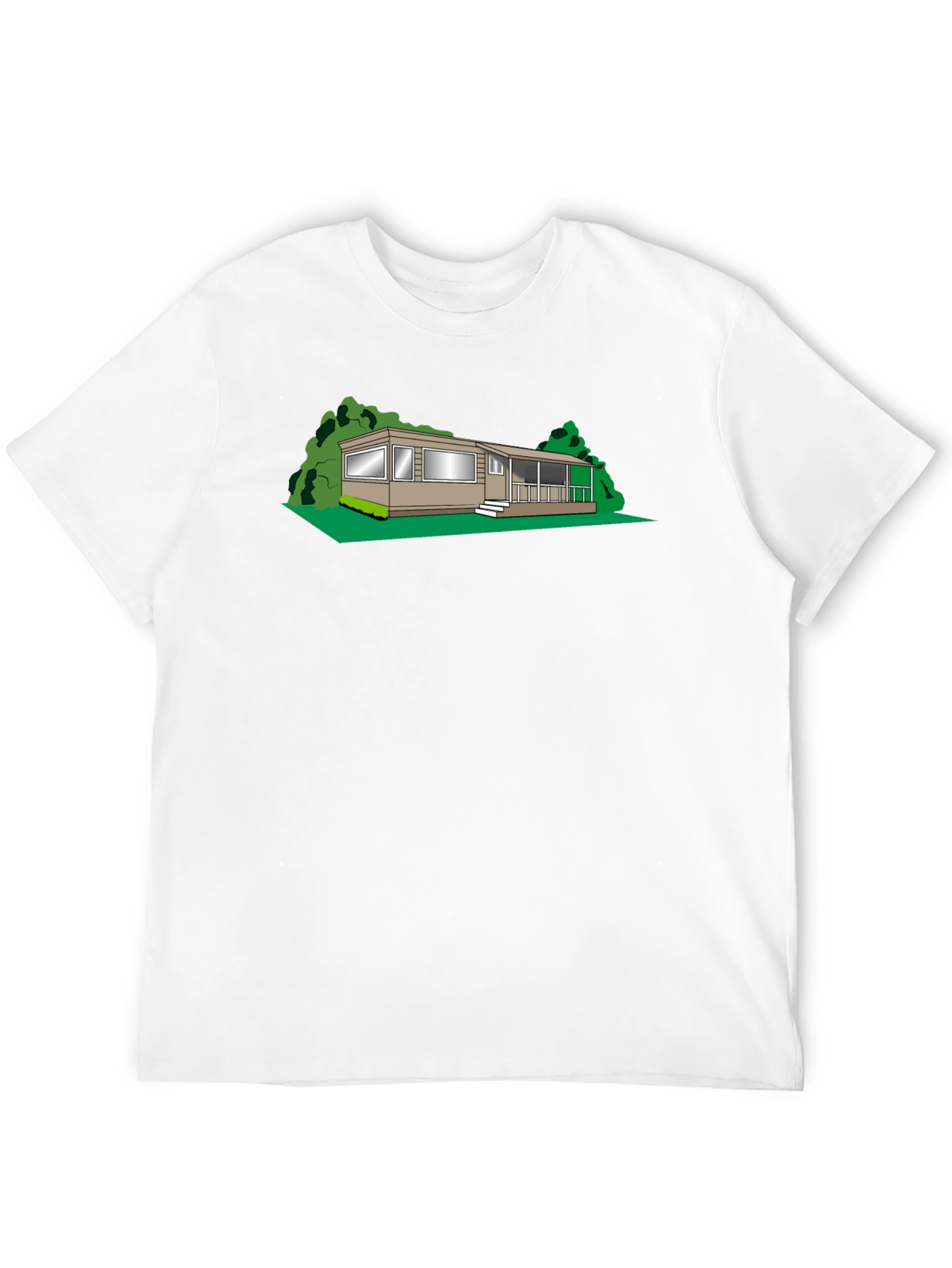 Black Mobile Home Graphic Tee - Novelty T-Shirt view 12