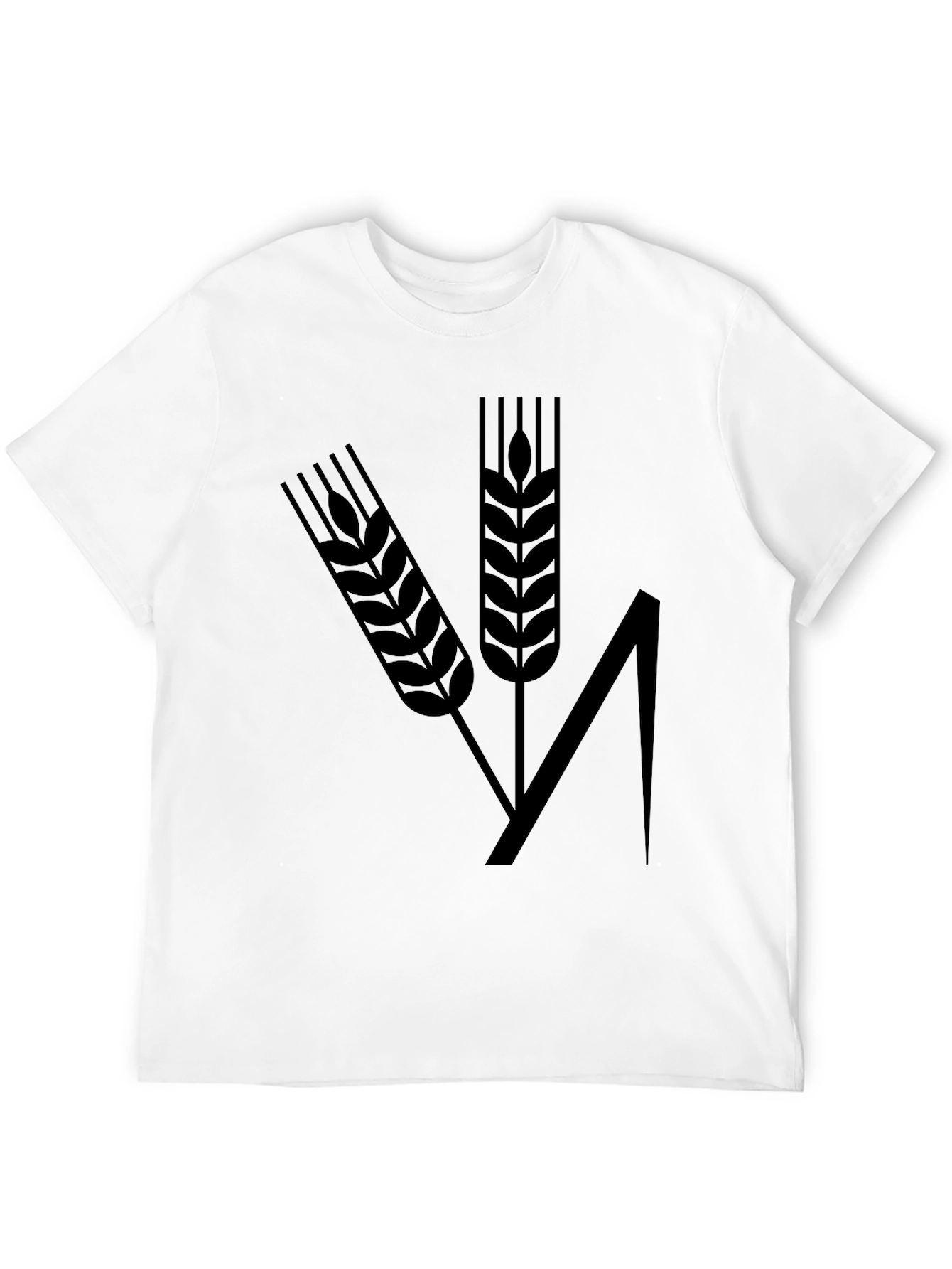 Black Wheat Design Black T-Shirt view 12