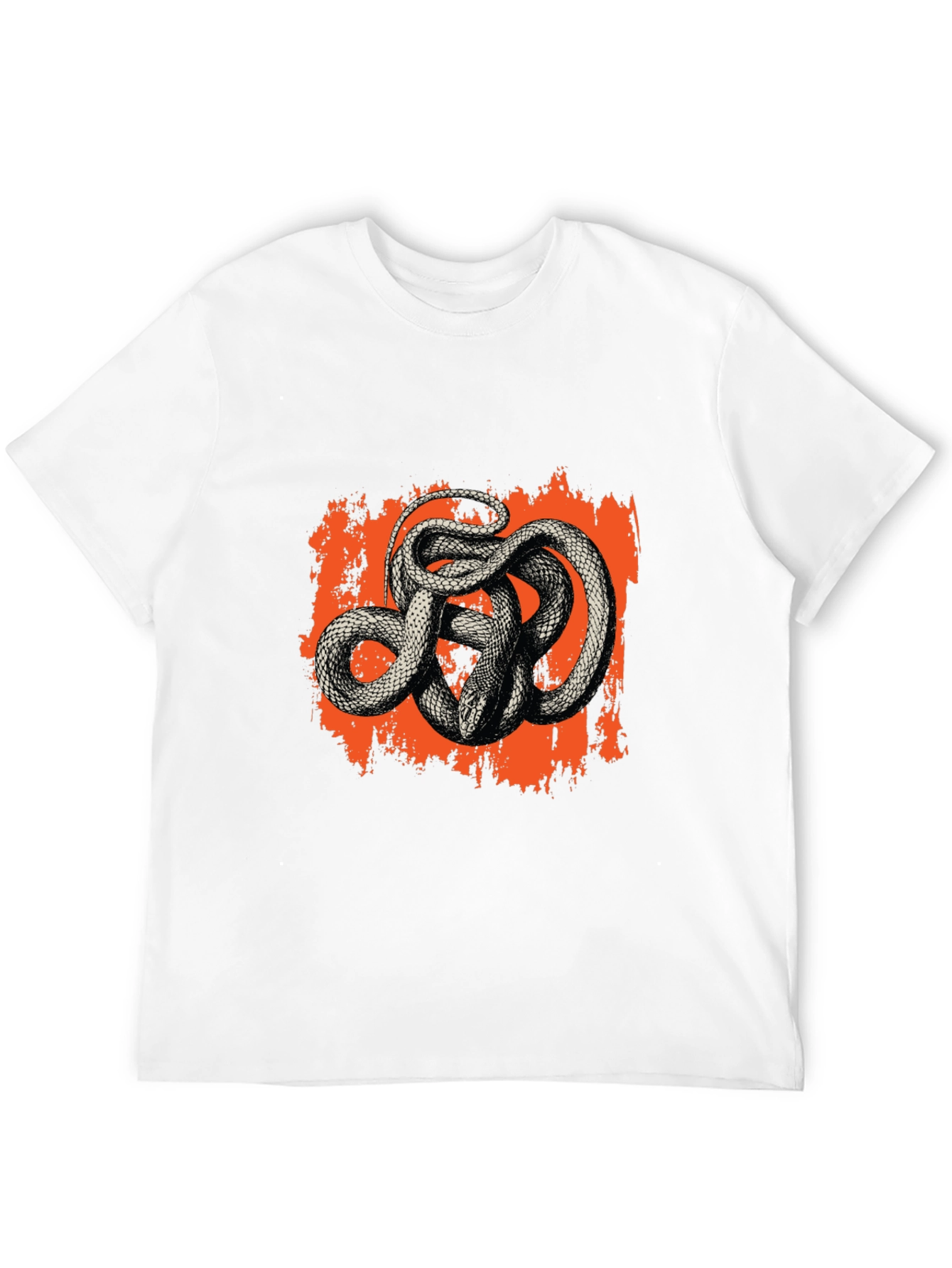 Black Men's Black Snake Graphic Tee view 12