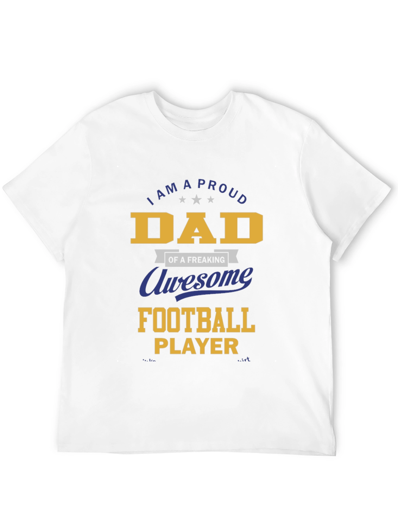 Black Proud Dad of an Awesome Football Player T-Shirt view 12