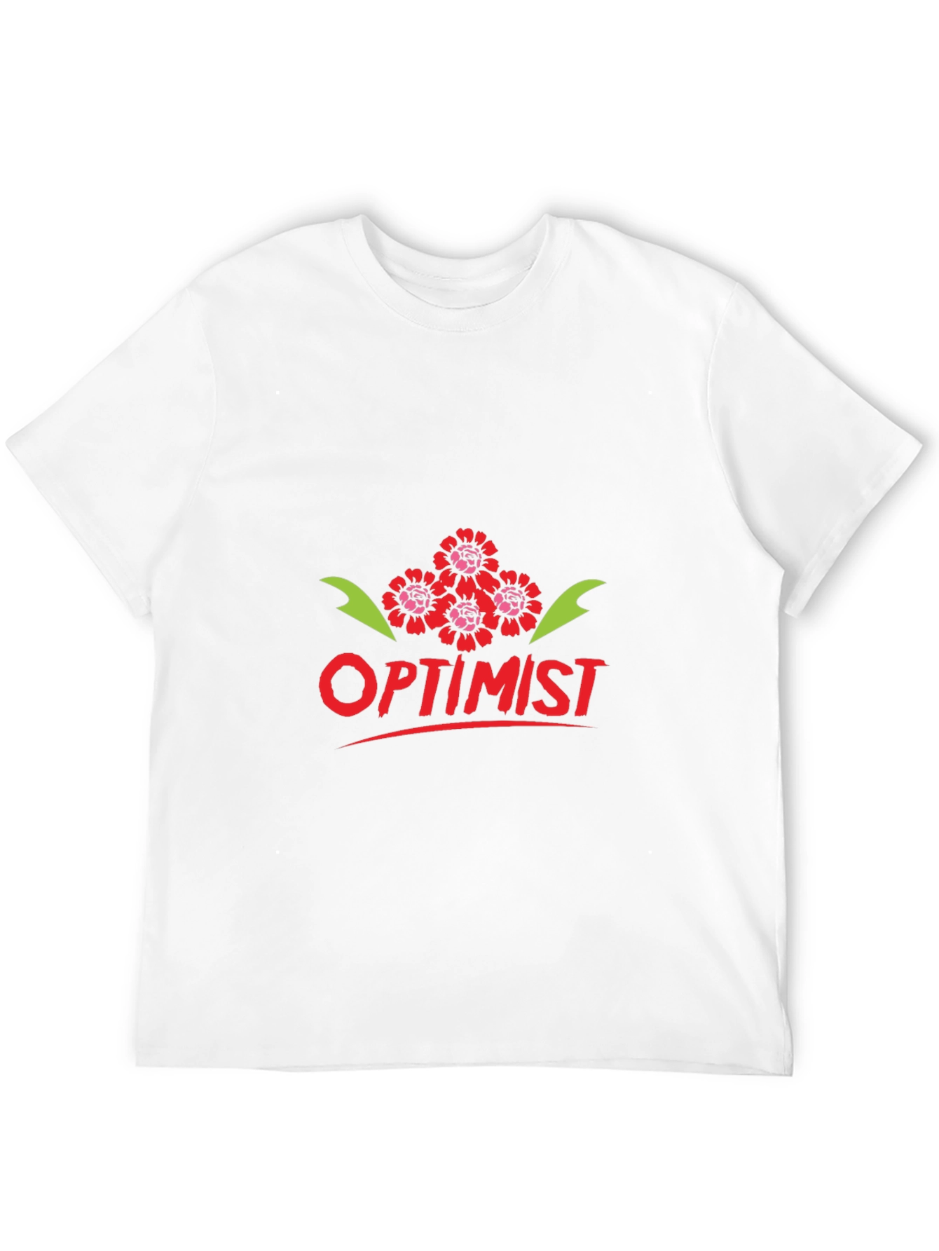 Black Optimist Graphic Tee - Trendy Crew Neck T-Shirt view 12