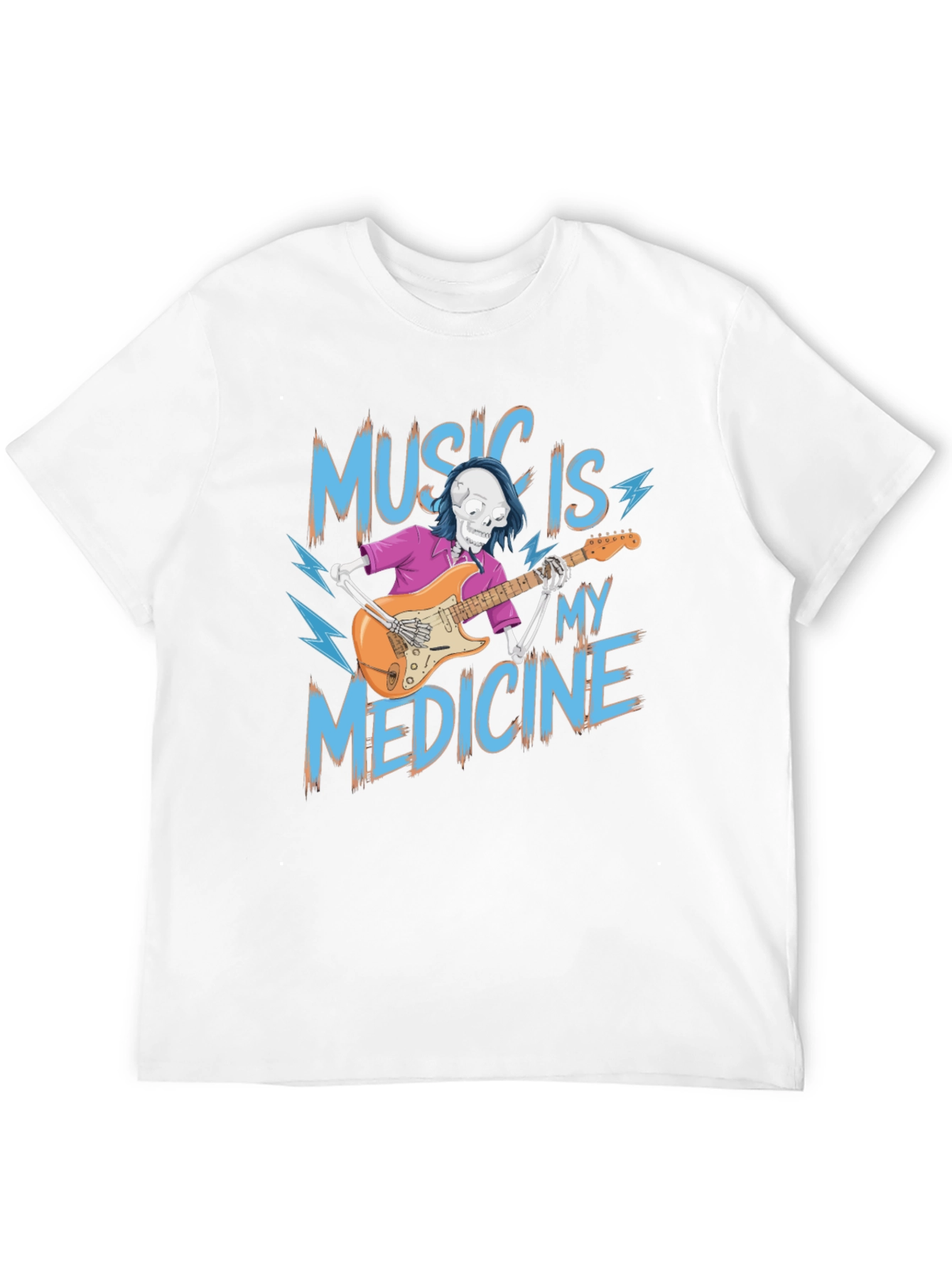 Black Music is My Medicine Skeleton Graphic T-Shirt view 12