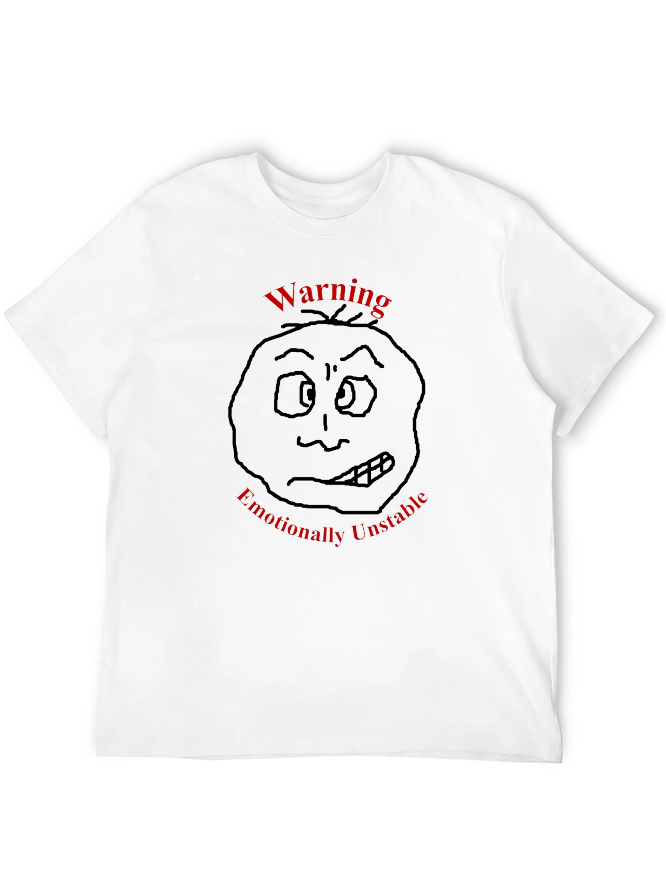 Warning: Emotionally Unstable Black T-Shirt - 12