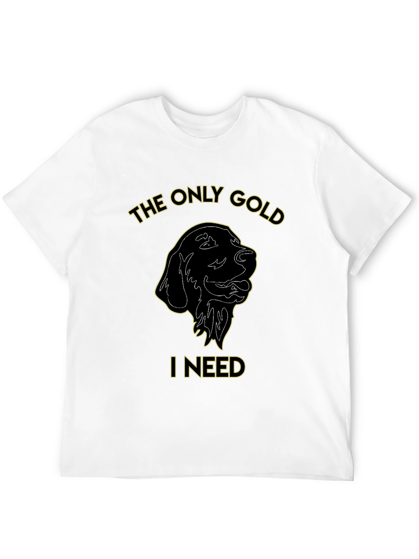Black The Only Gold I Need Dog Graphic Tee - Black view 12