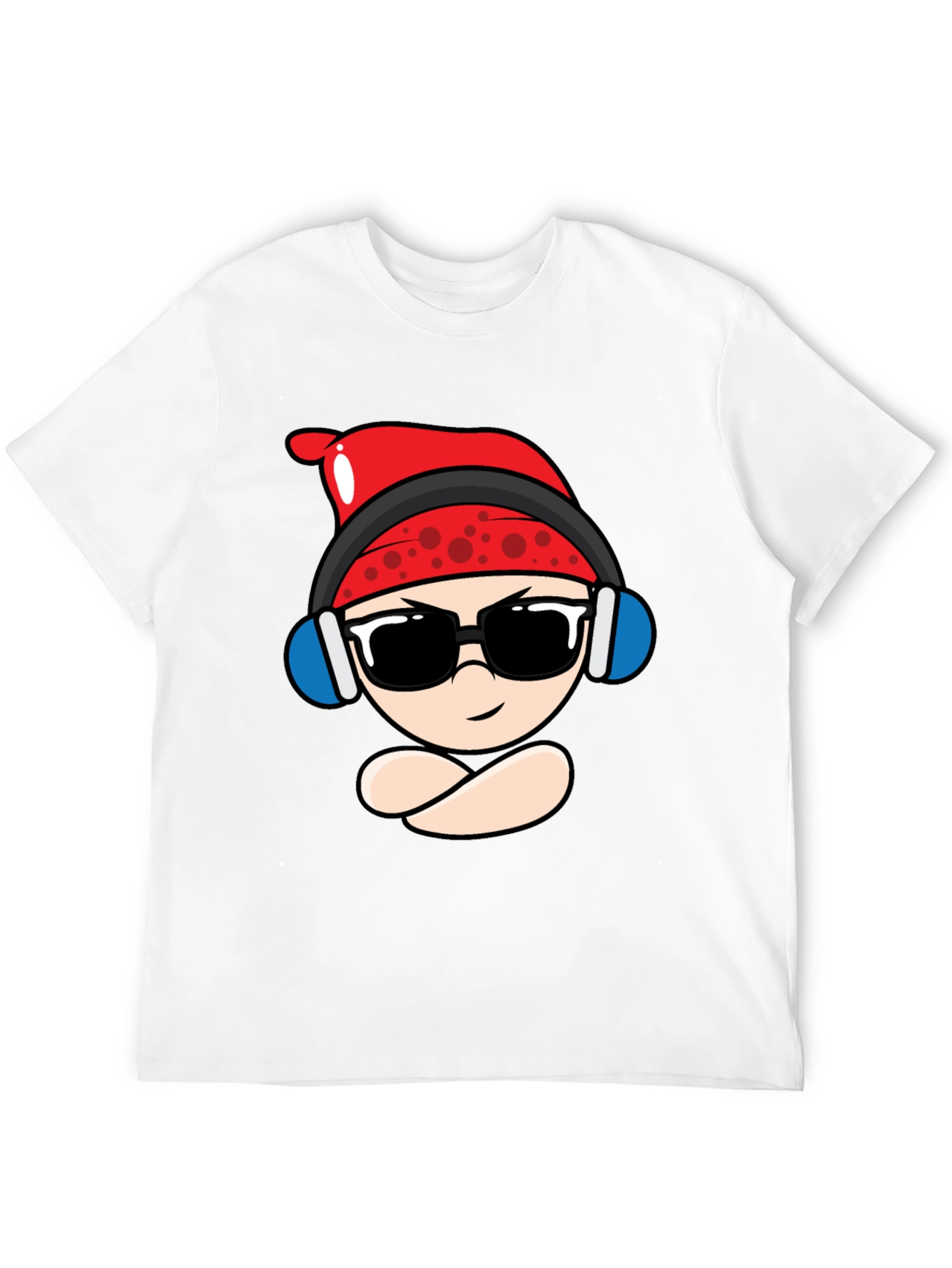 Black Cool Cartoon Character Black T-Shirt view 12