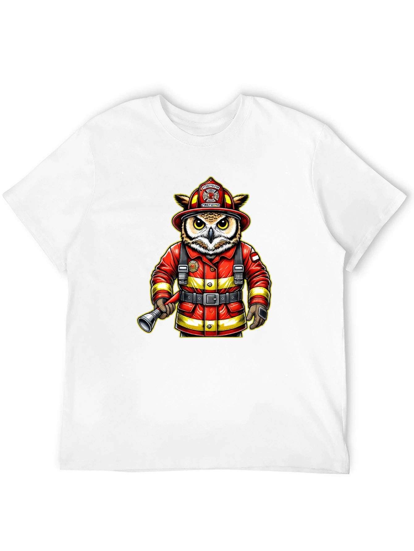 Black Owl Firefighter T-Shirt view 12