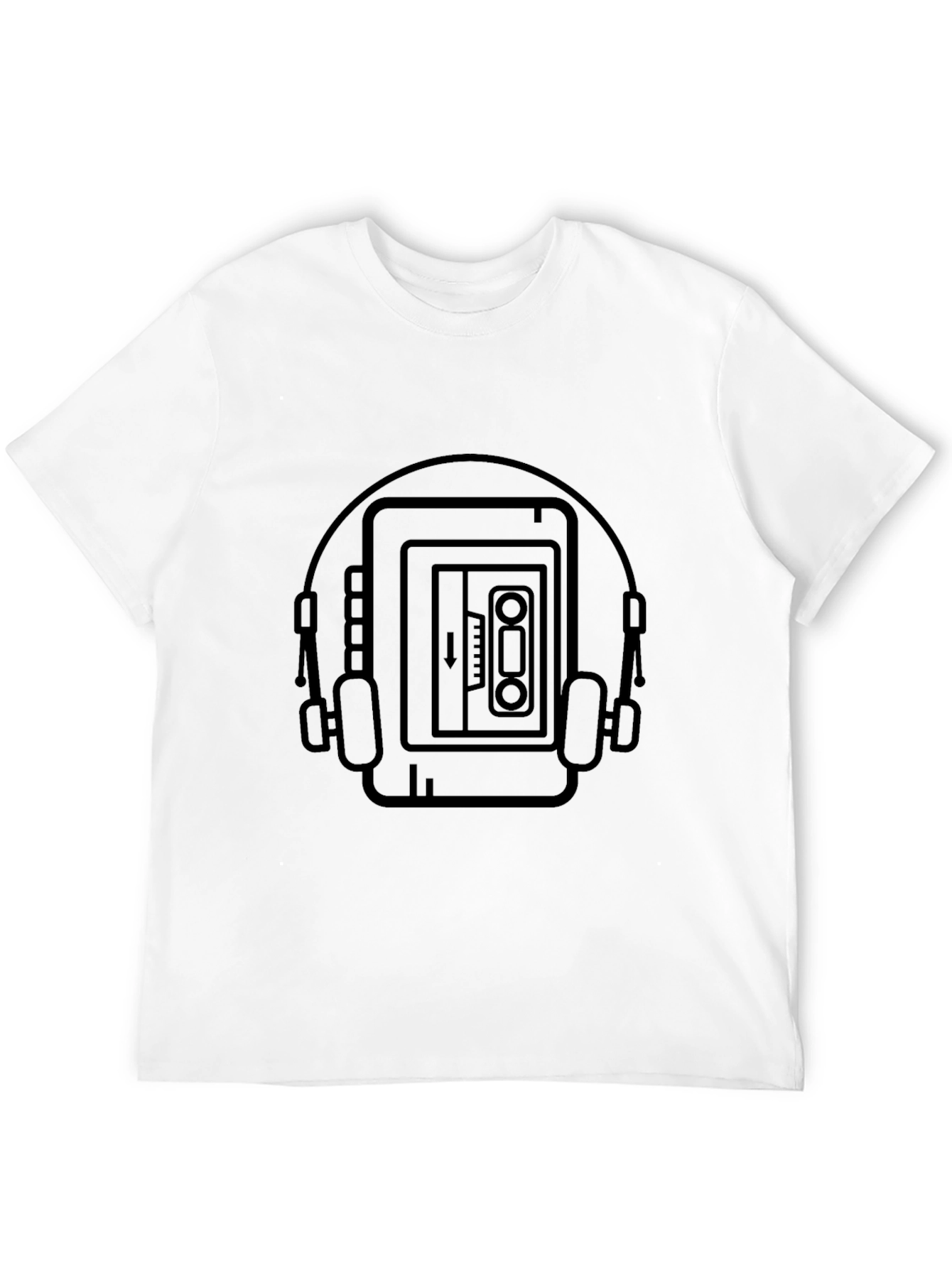 Black Retro Music Player T-Shirt - Cool Graphic Tee view 12