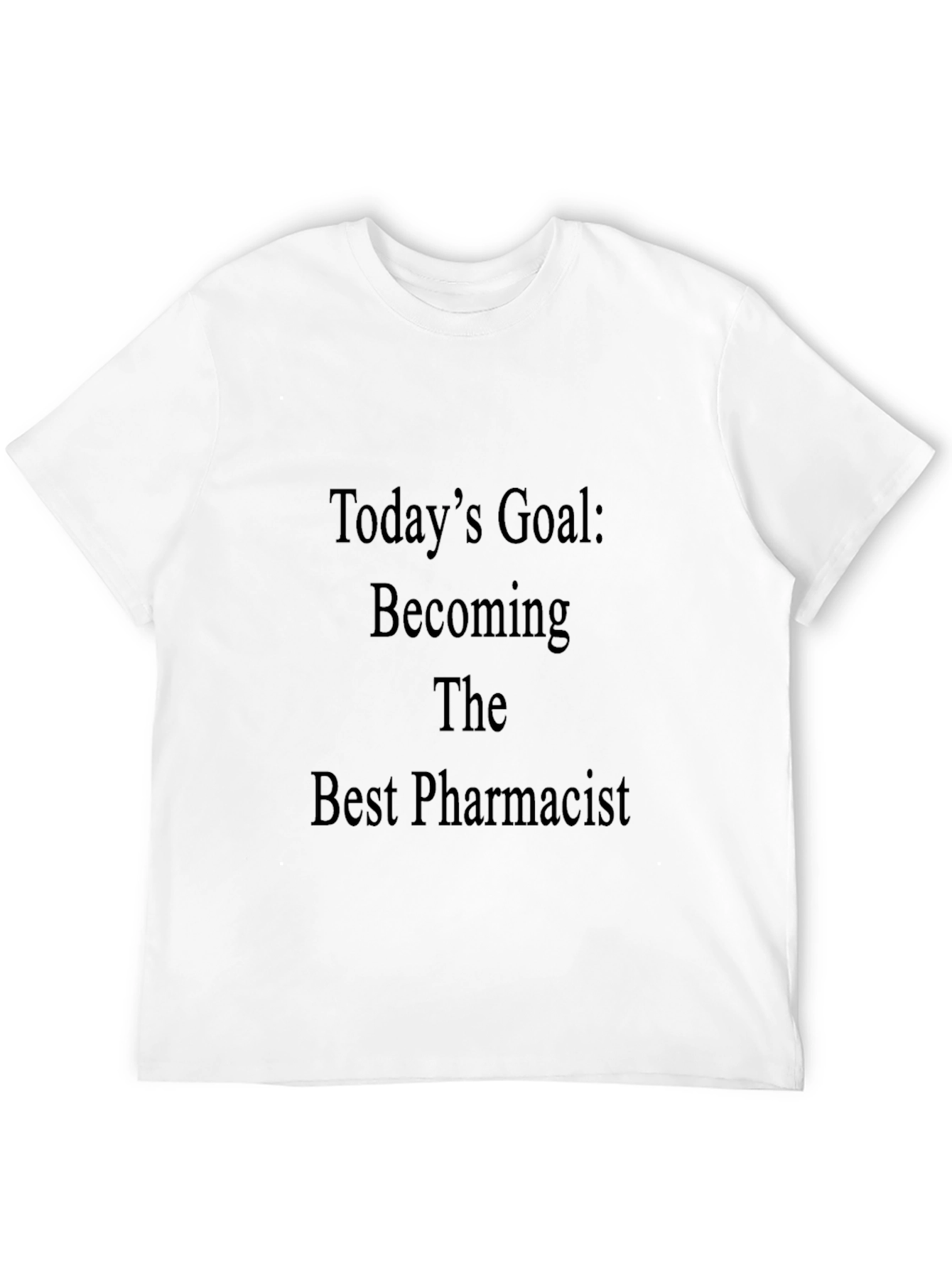Black Pharmacist Goal T-Shirt - Black Cotton Tee view 12
