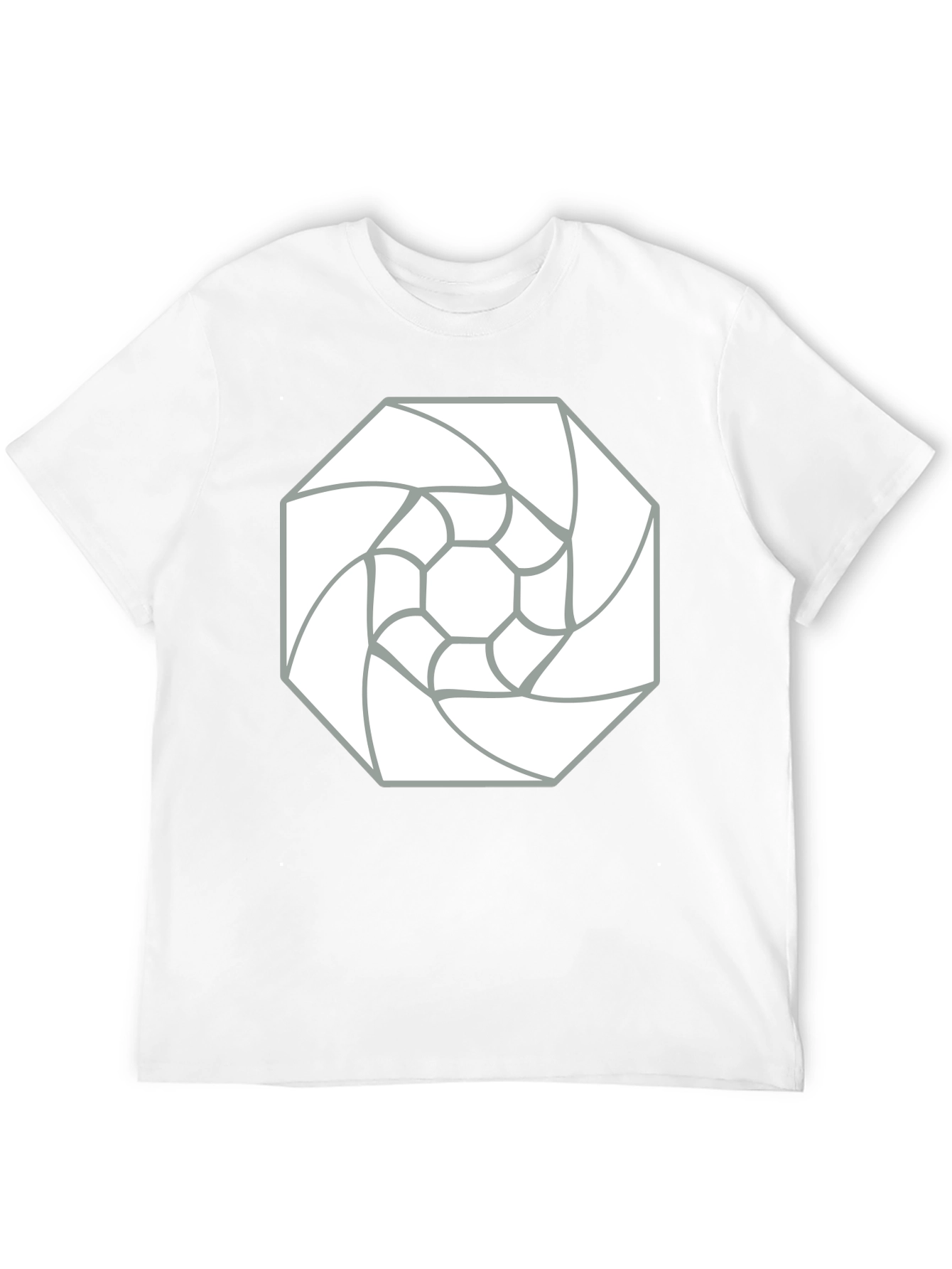 Black Abstract Geometric Tee - Black Cotton Graphic T-Shirt view 12