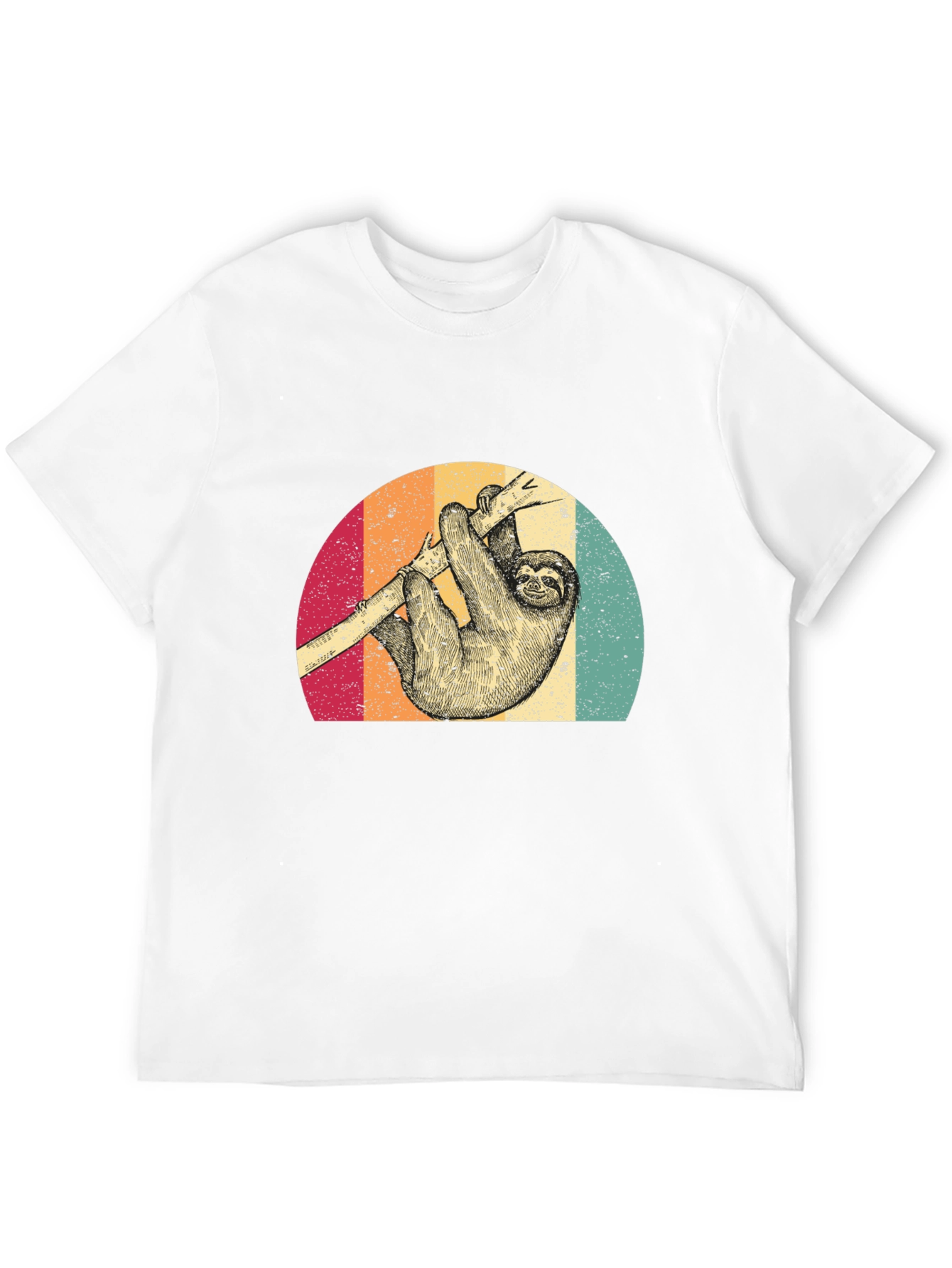 Black Retro Sloth T-Shirt view 12