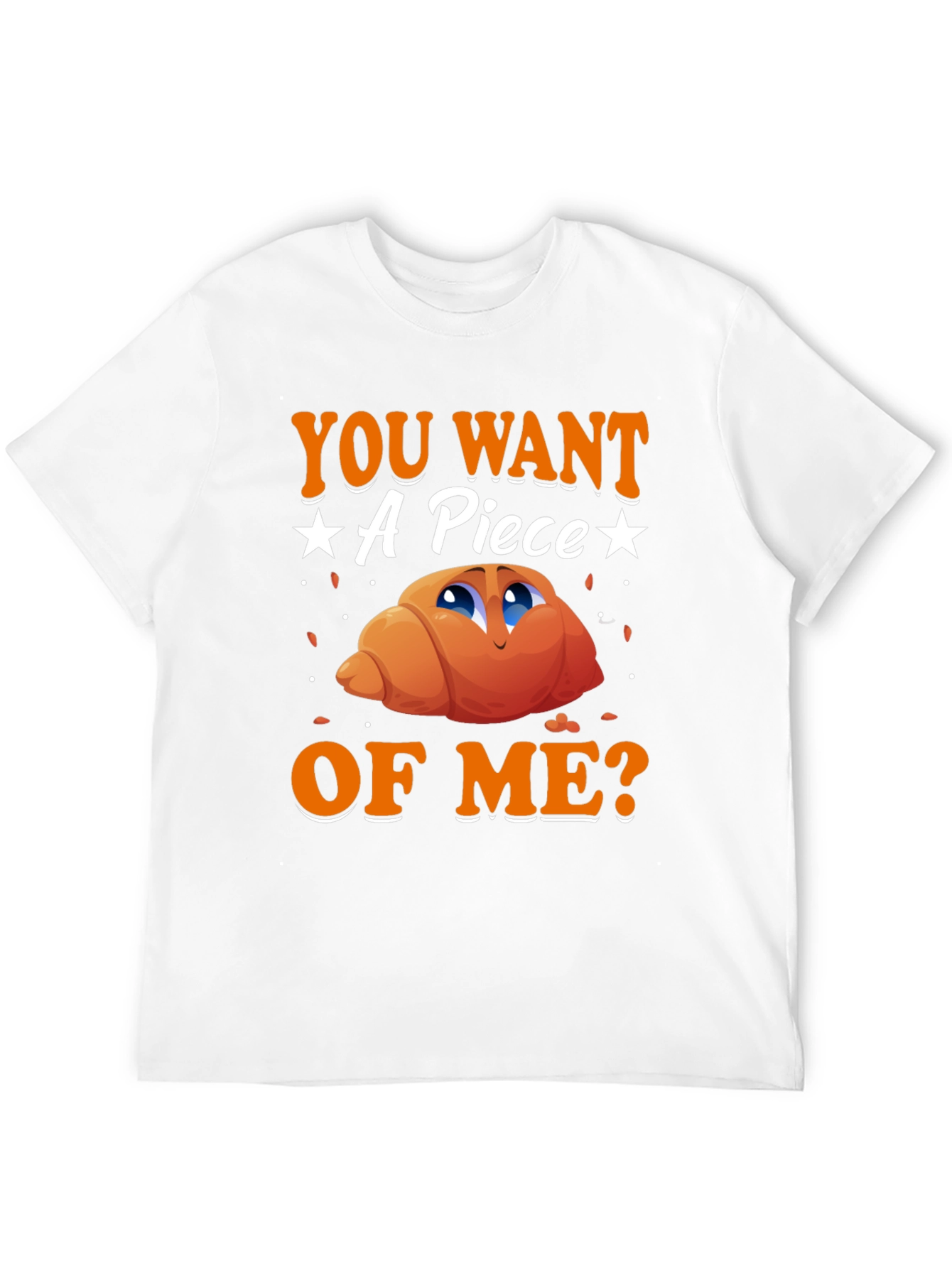 Black Funny Croissant Graphic T-Shirt view 12