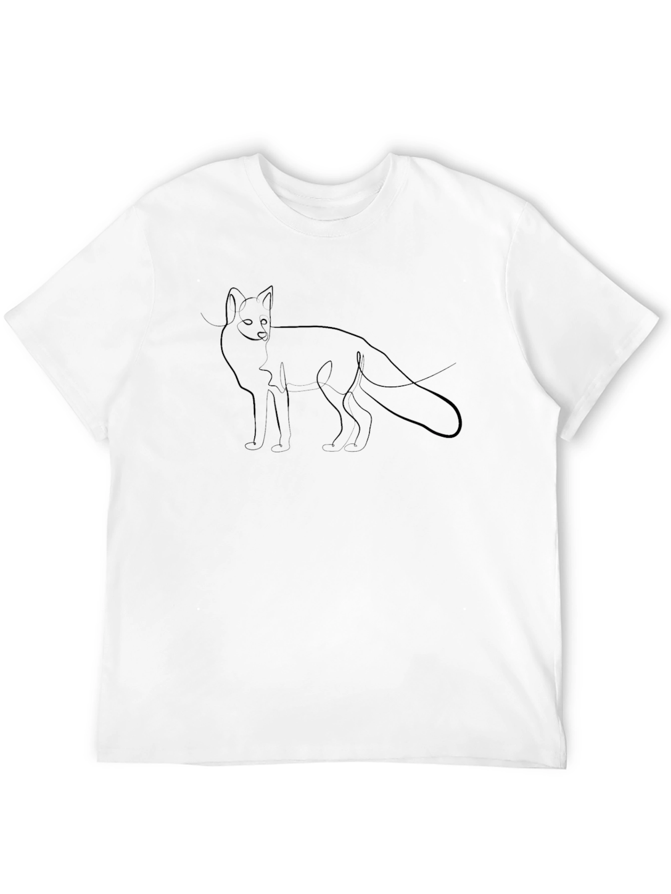 Black Fox Line Art Graphic Tee - Stylish & Modern view 12
