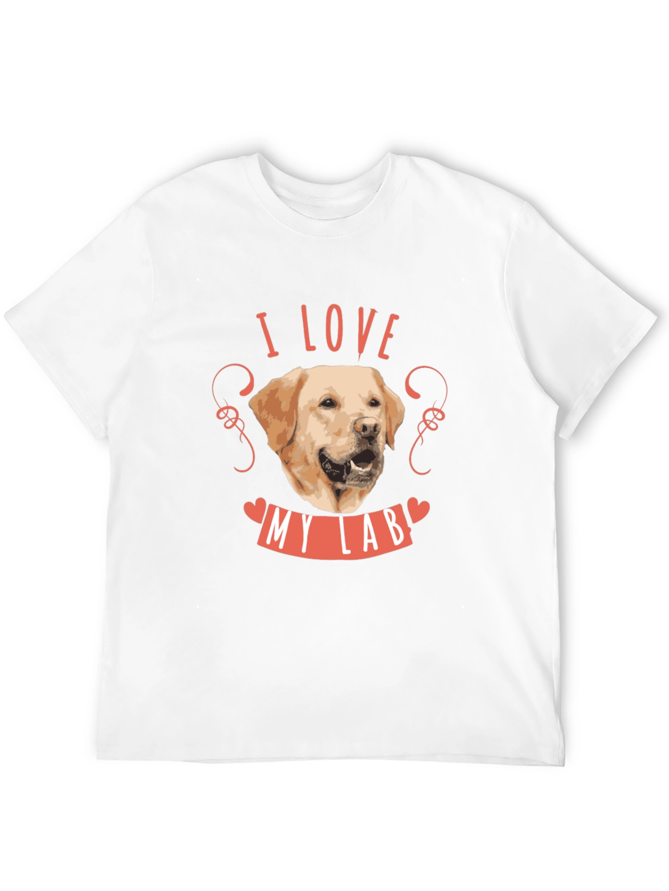 Black I Love My Lab Dog T-Shirt - Black Cotton Tee view 12