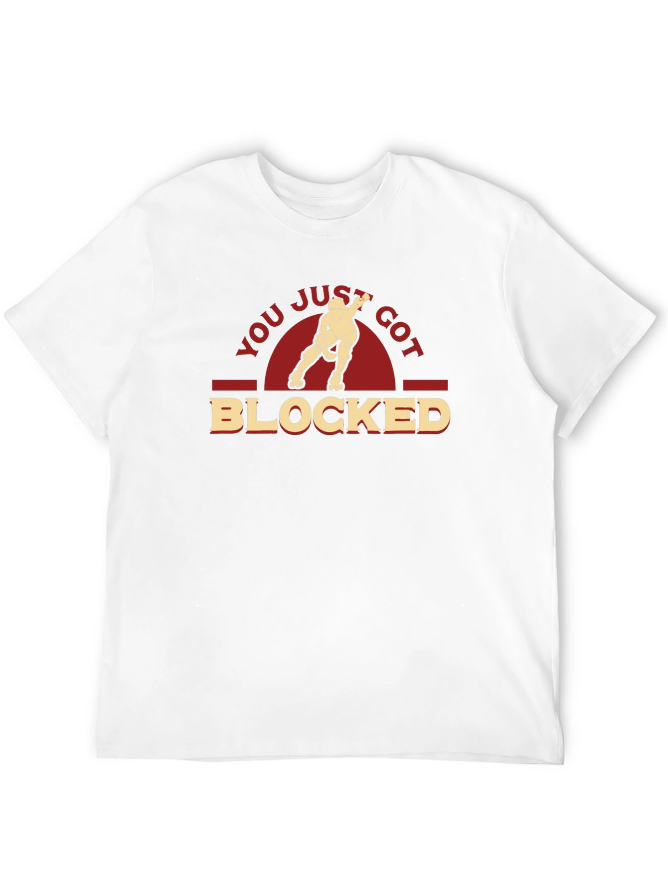 Black You Just Got Blocked T-Shirt - Roller Derby Tee view 12