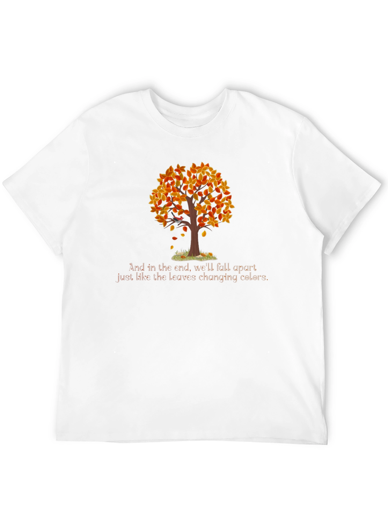 Black Fall Tree T-Shirt - Changing Colors view 12