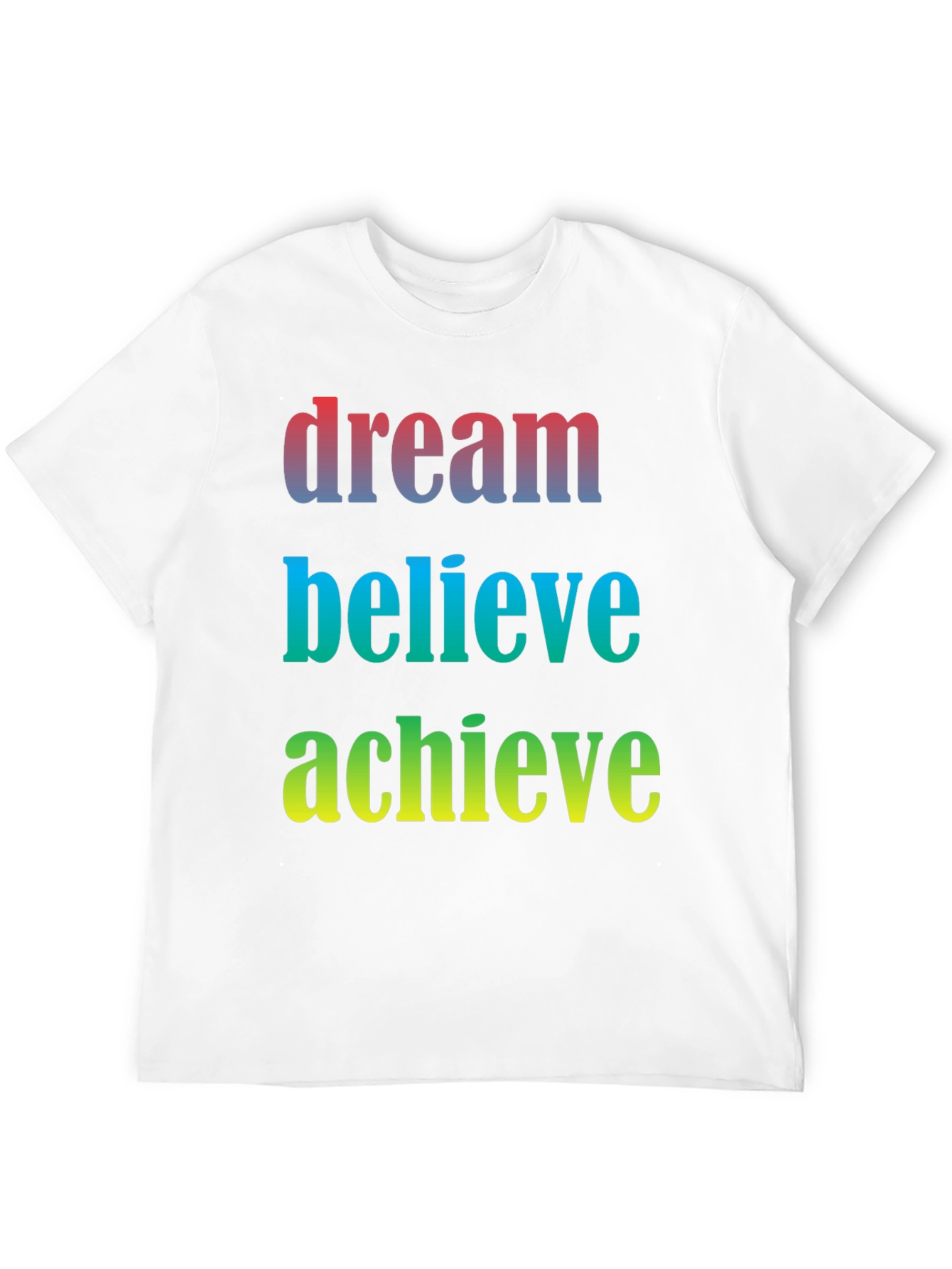 Black Dream Believe Achieve Men's Graphic T-Shirt view 12